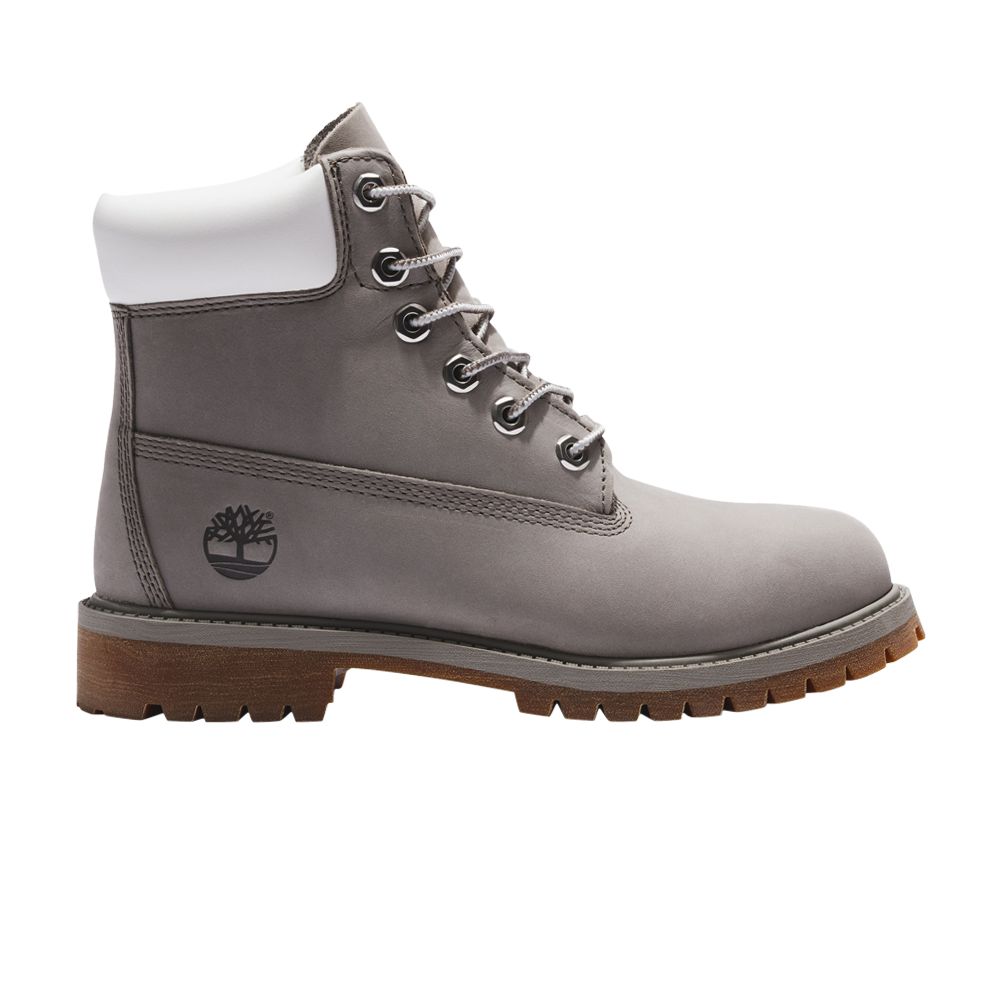 Pre-owned Timberland 6 Inch Premium Boot Junior 'medium Grey White' | Kid's Size 5