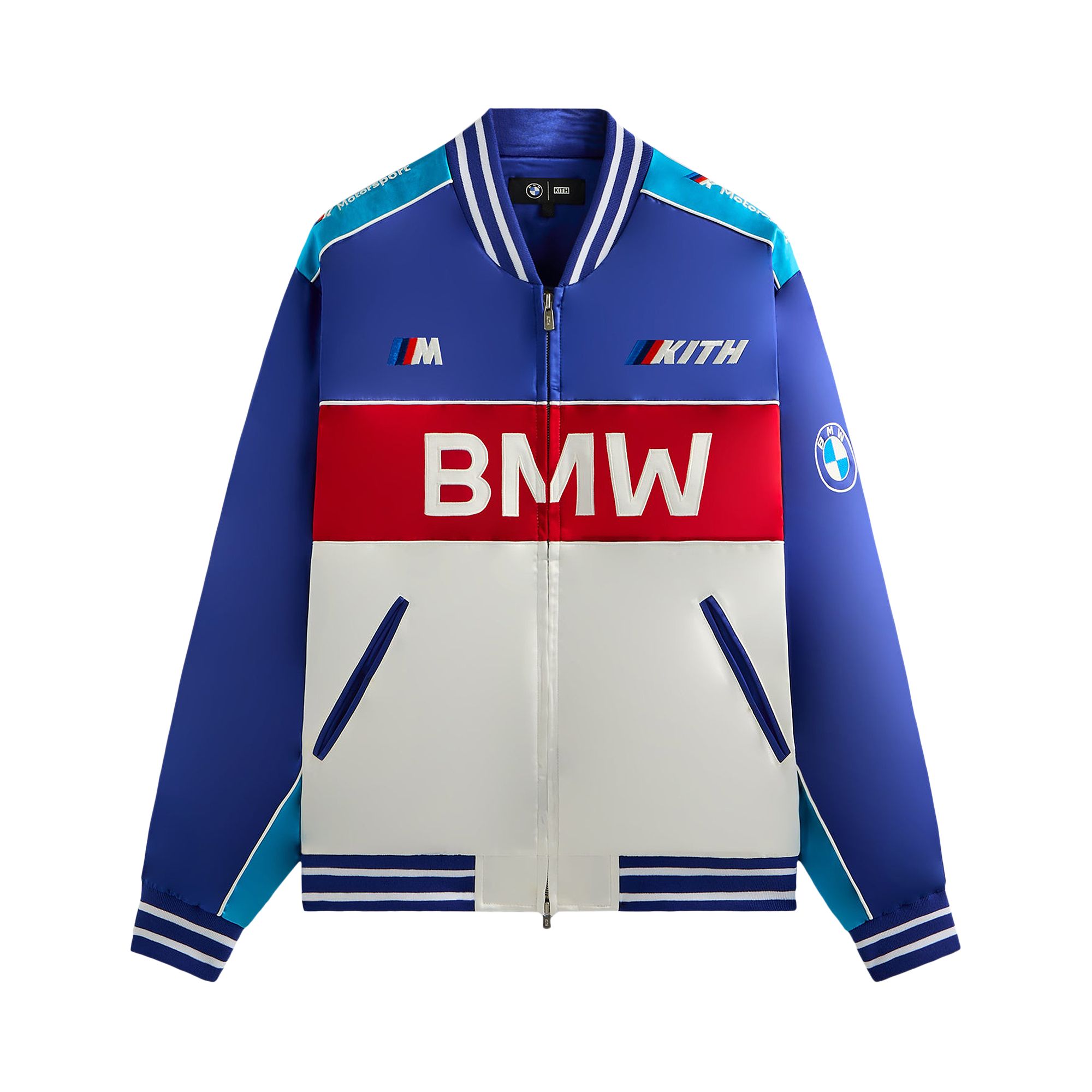Pre-owned Kith X Bmw Souvenir Moto Jacket 'sonam' | Blue | Men's Size Xxl