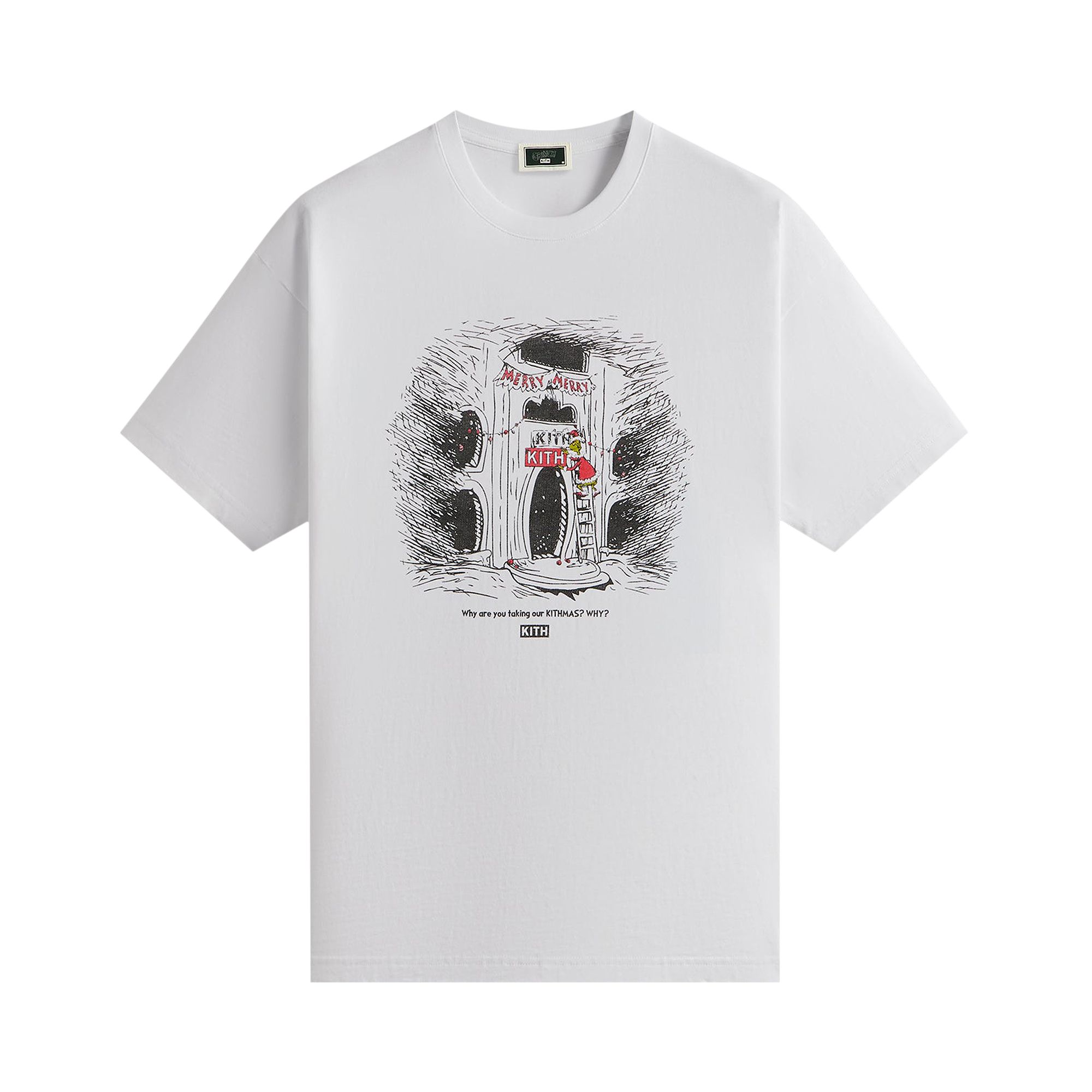 Pre-owned Kith X The Grinch Sign Vintage Tee 'white' | Men's Size Xl