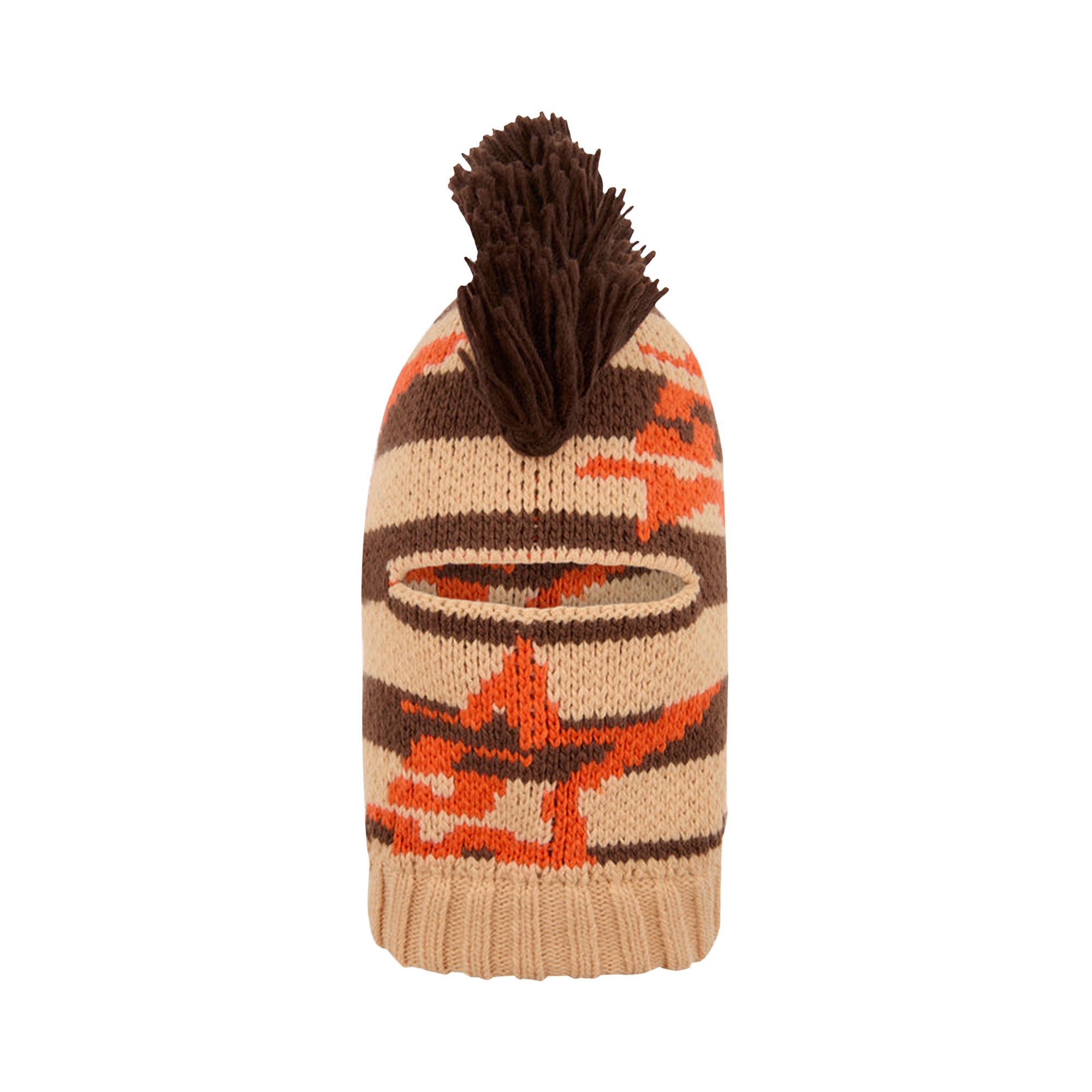 Pre-owned Sp5der 5star Mohawk Balaclava 'brown' | Multi-color | Men's Size Onesize