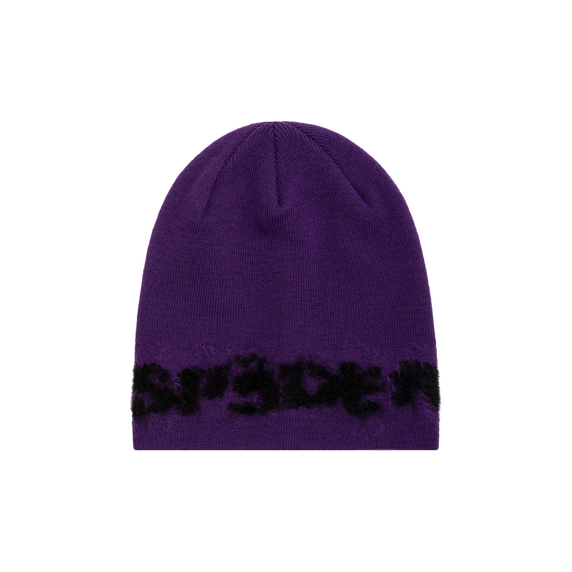 Pre-owned Sp5der Fuzzy Logo Mohair Beanie 'purple' | Men's Size Onesize