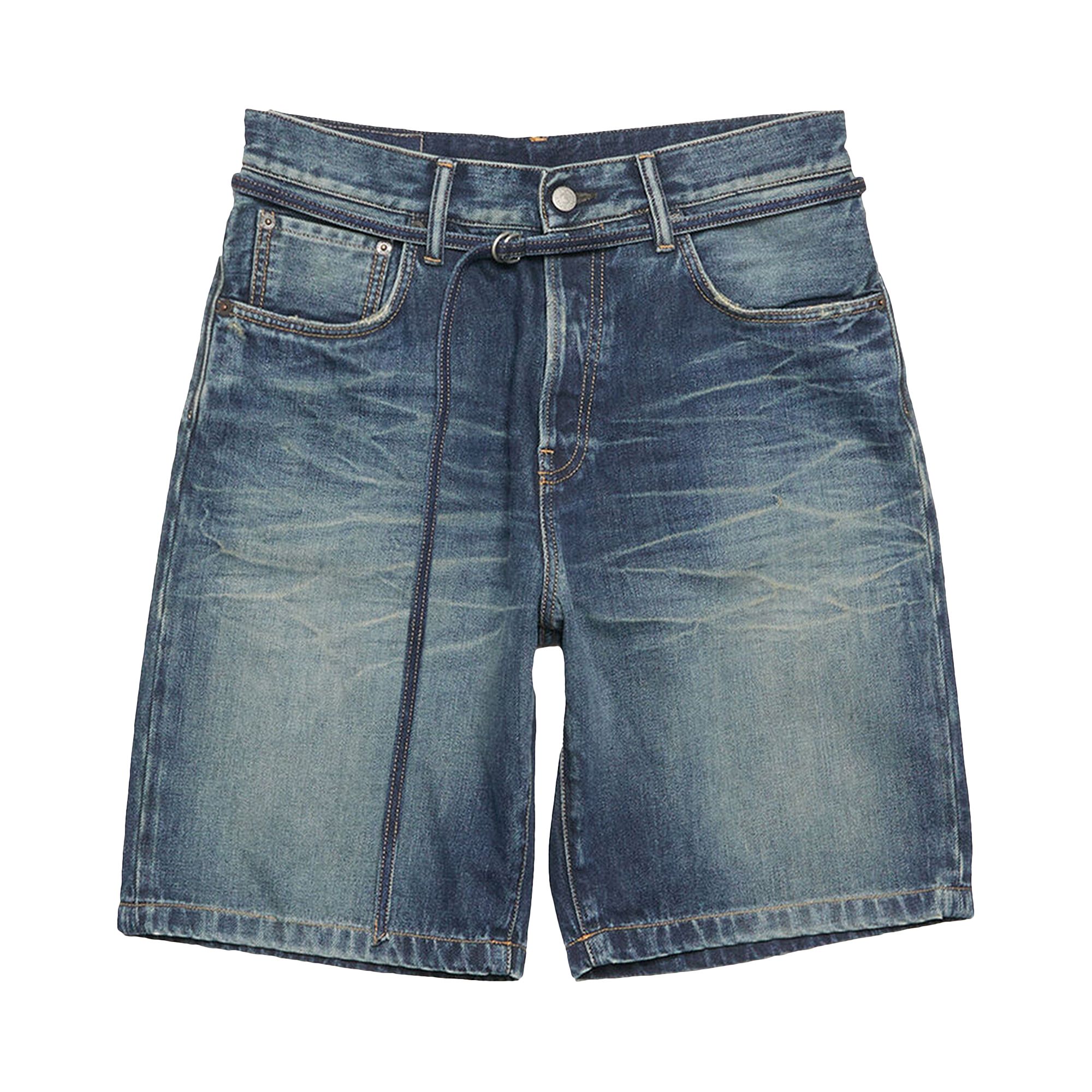 Pre-owned Acne Studios Loose Fit Denim Shorts 'mid Blue' | Men's Size 34