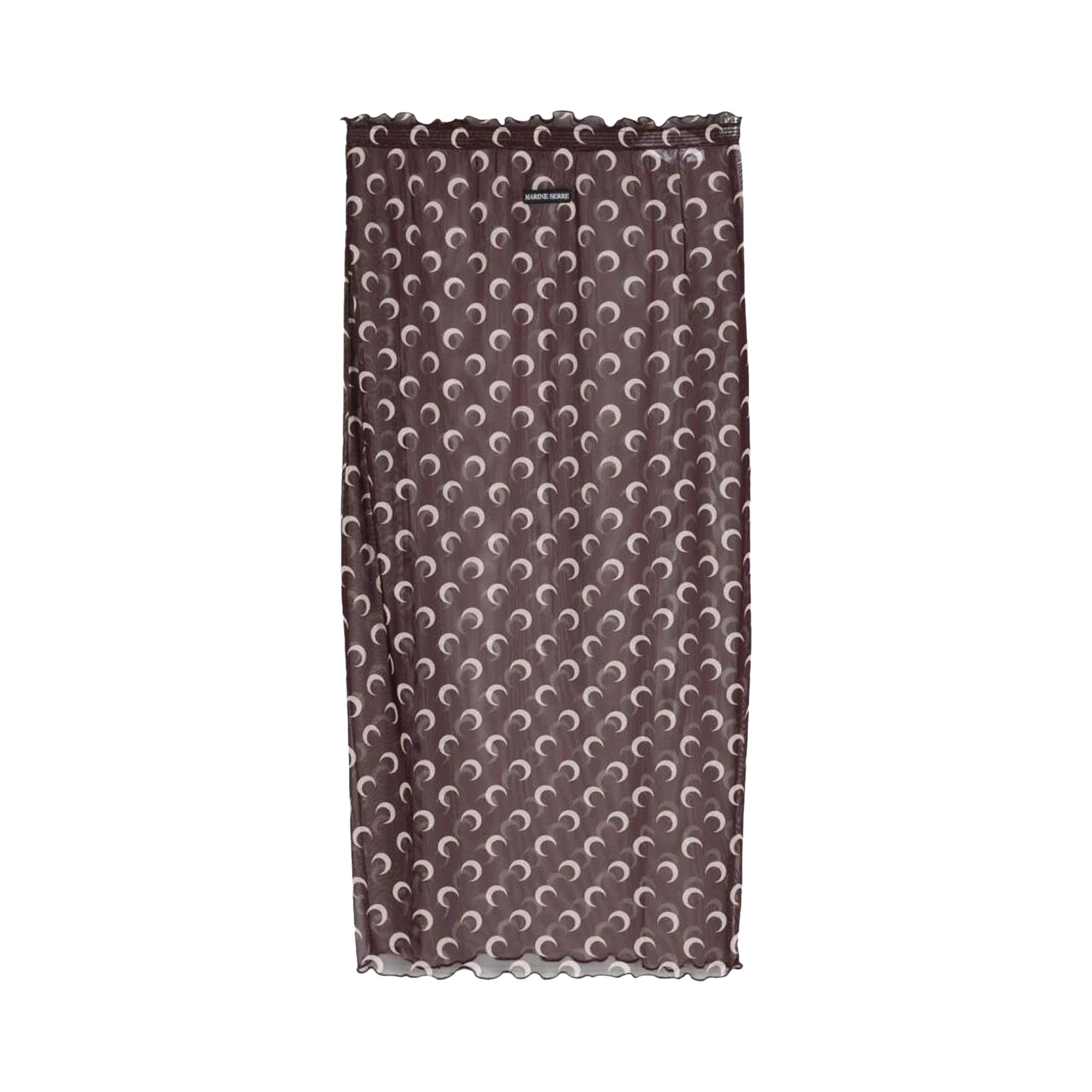 Pre-owned Marine Serre Recycled Moon Mesh Midi Skirt 'brown' | Women's Size 36