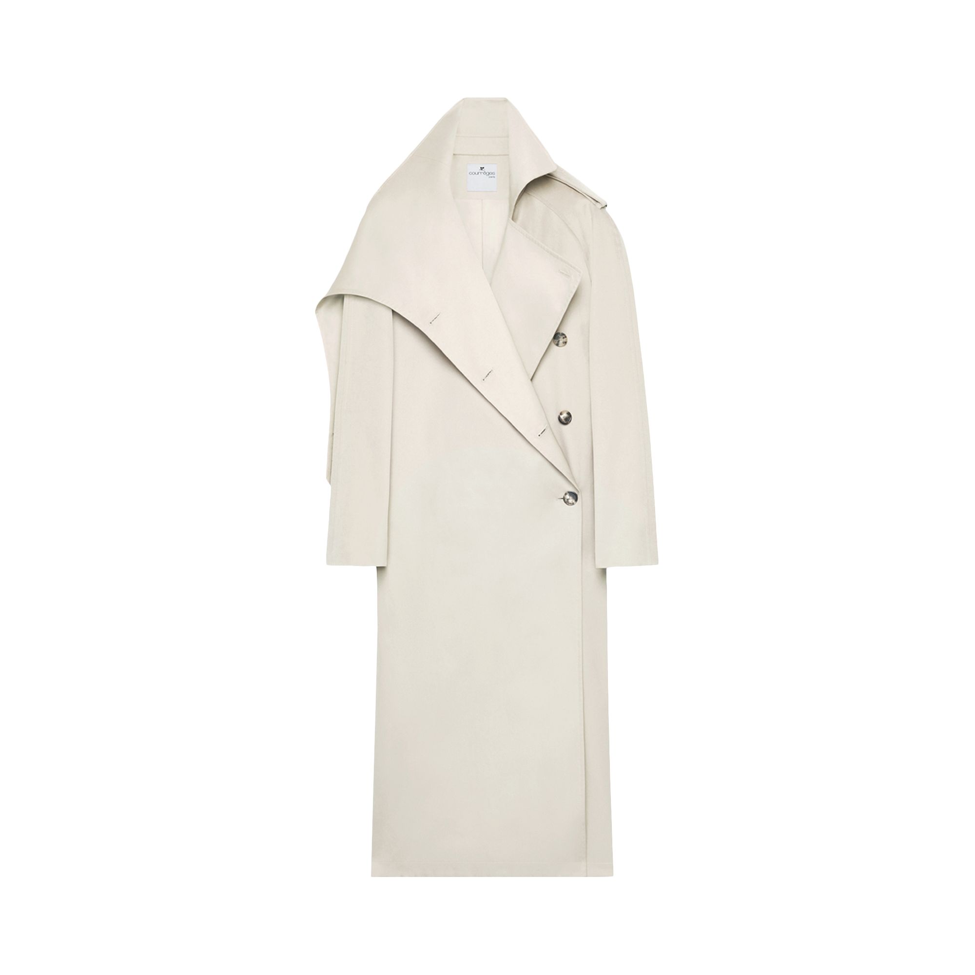 Pre-owned Courrèges Oblique Trench Coat 'off White' | Women's Size S