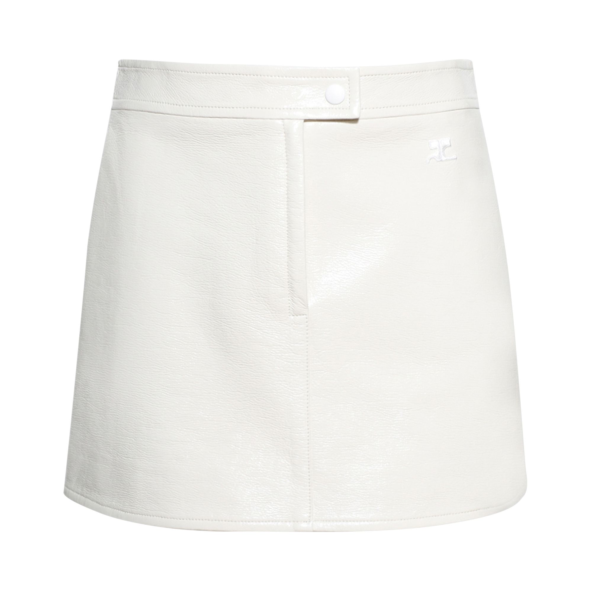 Pre-owned Courrèges Vinyl Reedition Skirt 'off White' | Women's Size 42