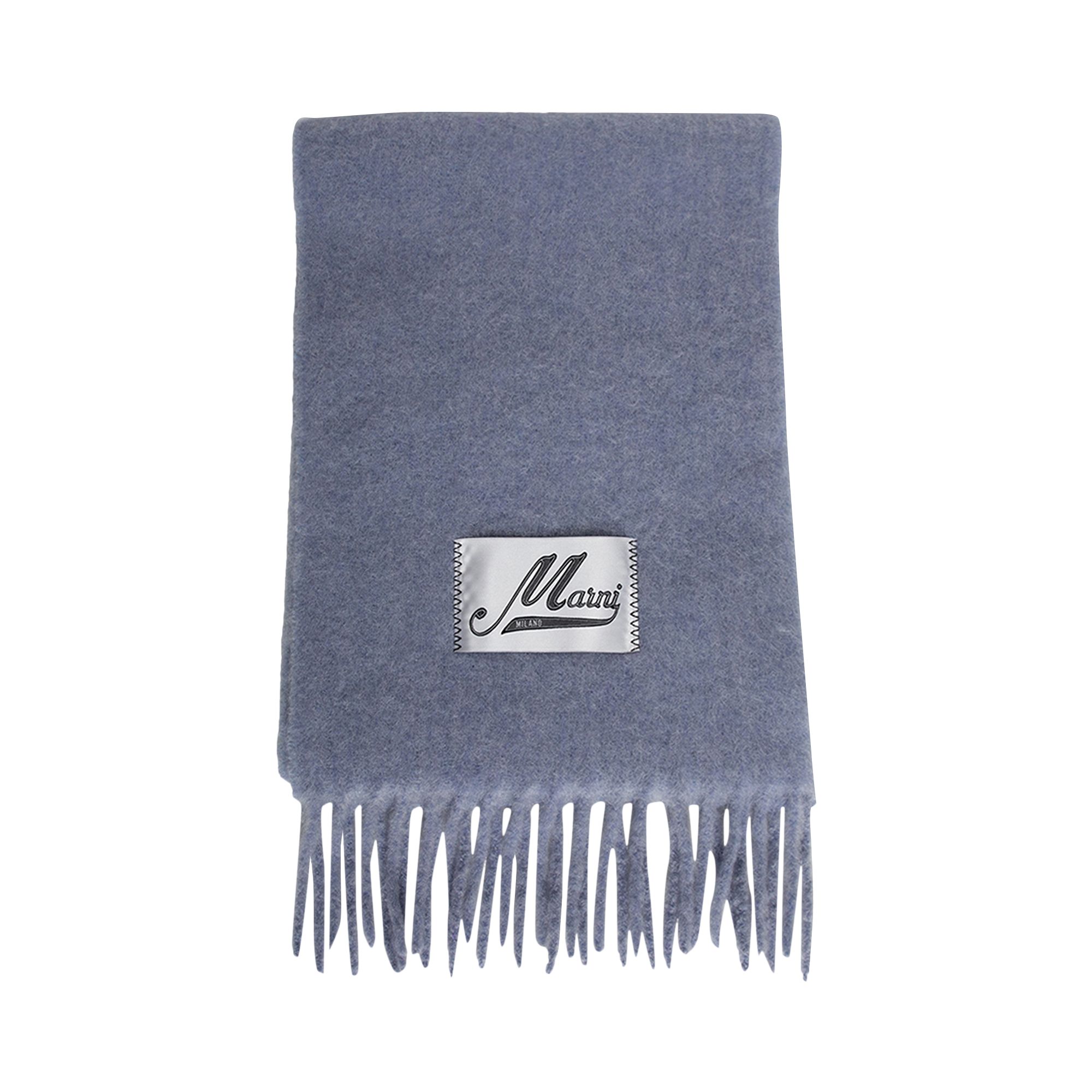 Pre-owned Marni Brushed Alpaca Scarf 'blue/lilac' | Men's Size Onesize
