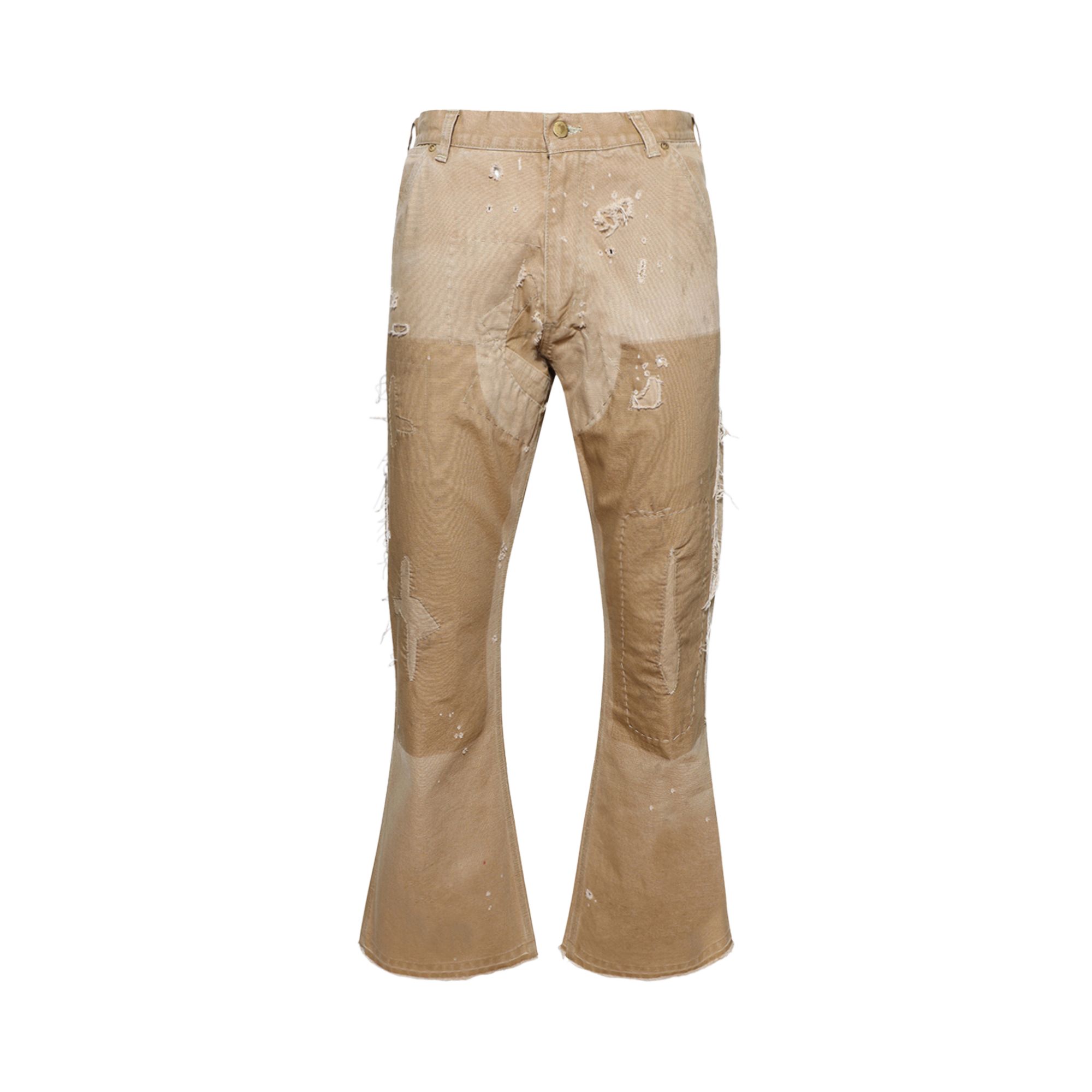 Pre-owned Saint Mxxxxxx Double Knee Pants 'beige' | Tan | Men's Size L