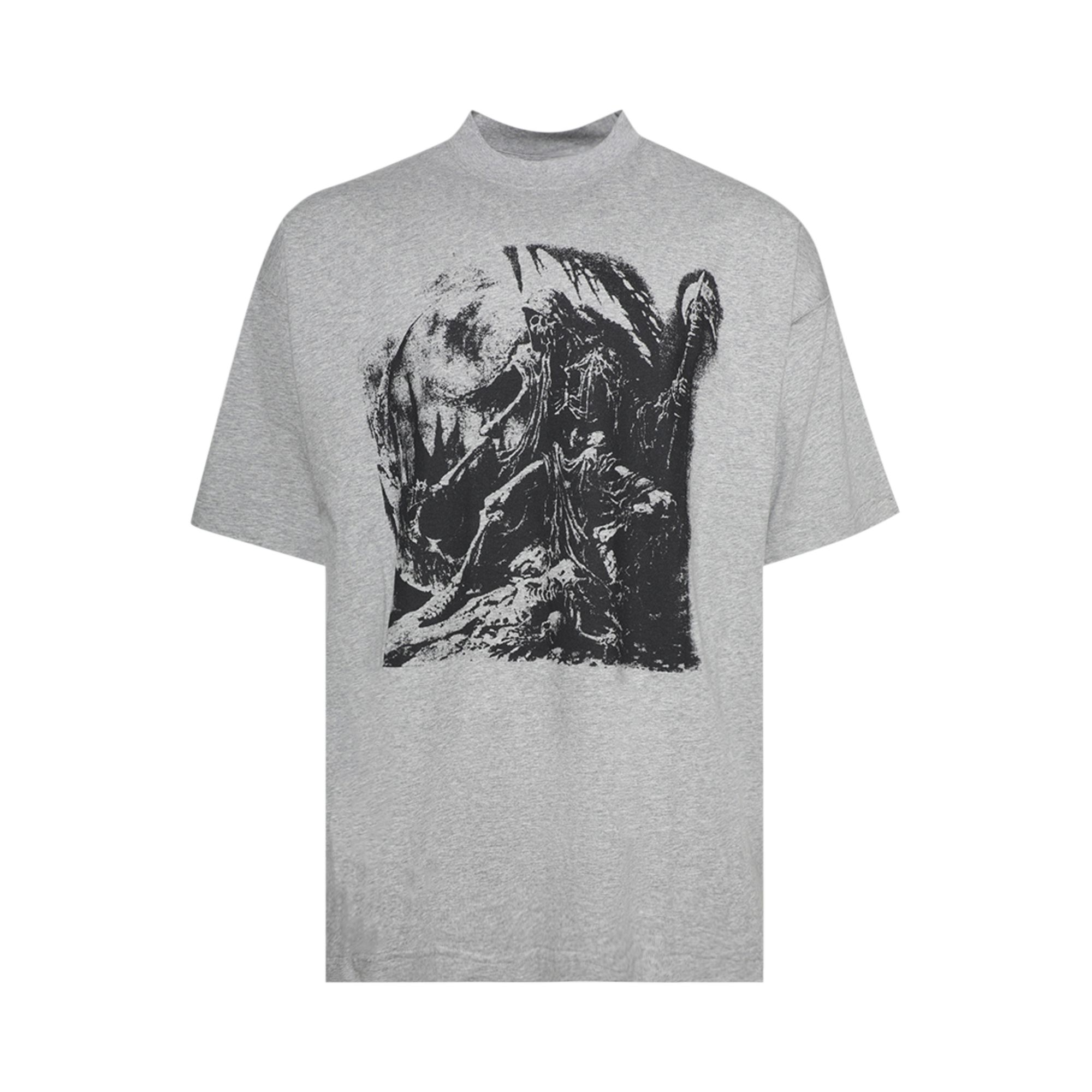 Pre-owned Vetements Goth Oversized T-shirt 'grey Melange' | Men's Size Xs In Gray