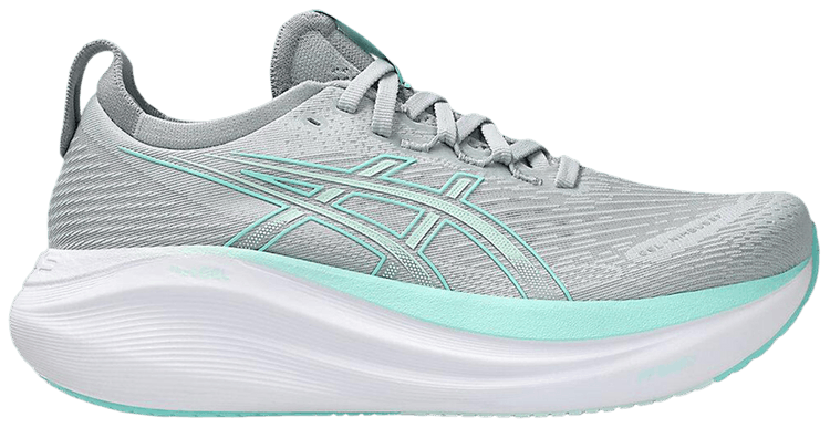 ASICS Wmns Gel Nimbus 27 Wide Piedmont Grey Illuminate Mint