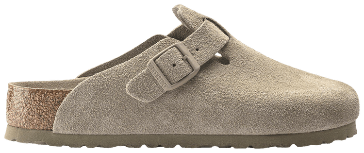 明*鉄様 BIRKENSTOCK Boston BS faded khaki 4 Birkenstock Boston Suede Faded Khaki 1025844 clog sandal
