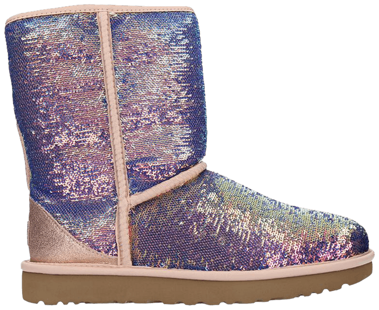 UGG Wmns Classic Short Cosmos Sequin   Quartz