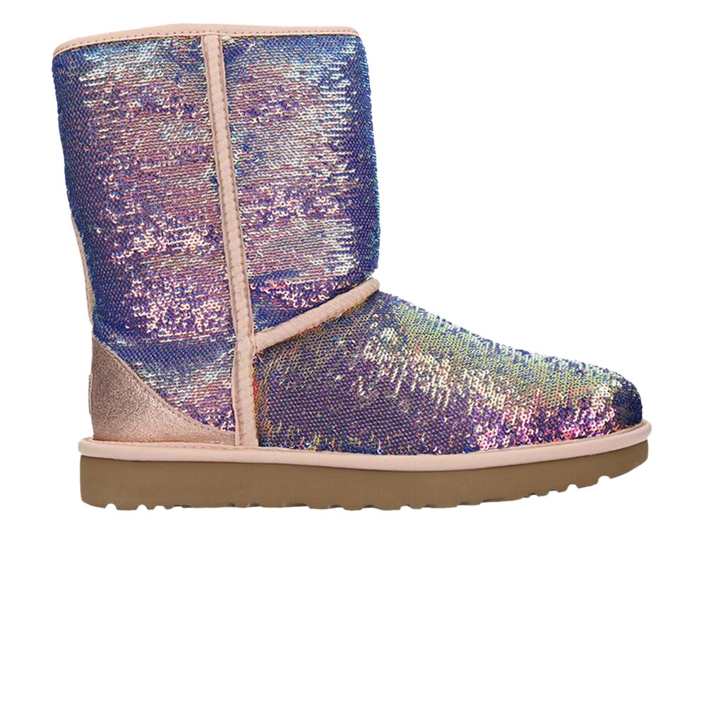 Pre-owned Ugg Wmns Classic Short 'cosmos Sequin - Quartz' | Multi-color | Women's Size 6