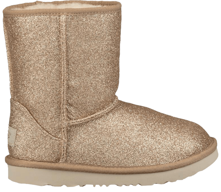 UGG Classic Short II Kids Glitter   Gold