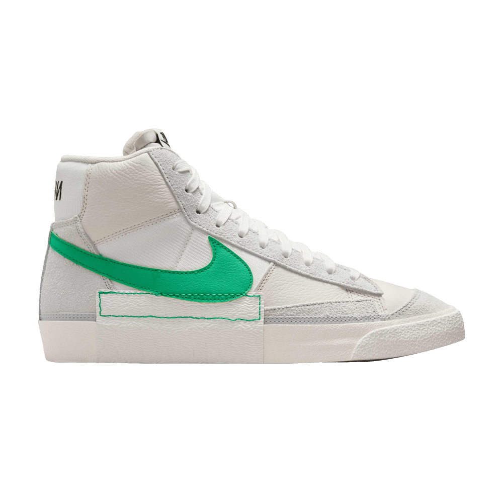 nike blazer mid 77 green tick