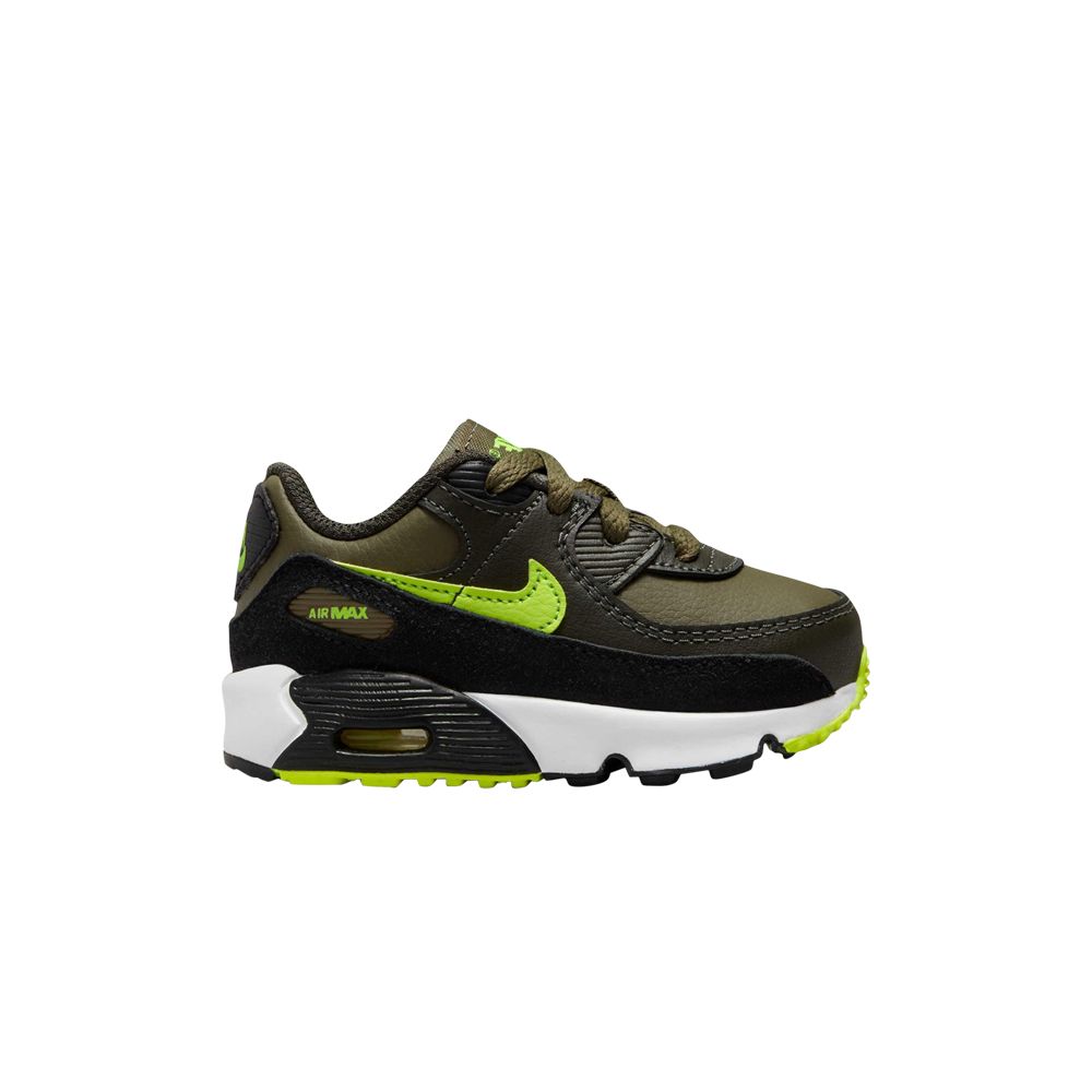Nike Air Max 90 Leather TD 'Medium Olive Volt' | Green | Infant Size 6 - DV3609-200