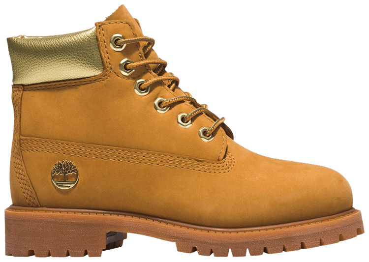 Timberland 6 Inch Premium Boot Youth Wheat Gold