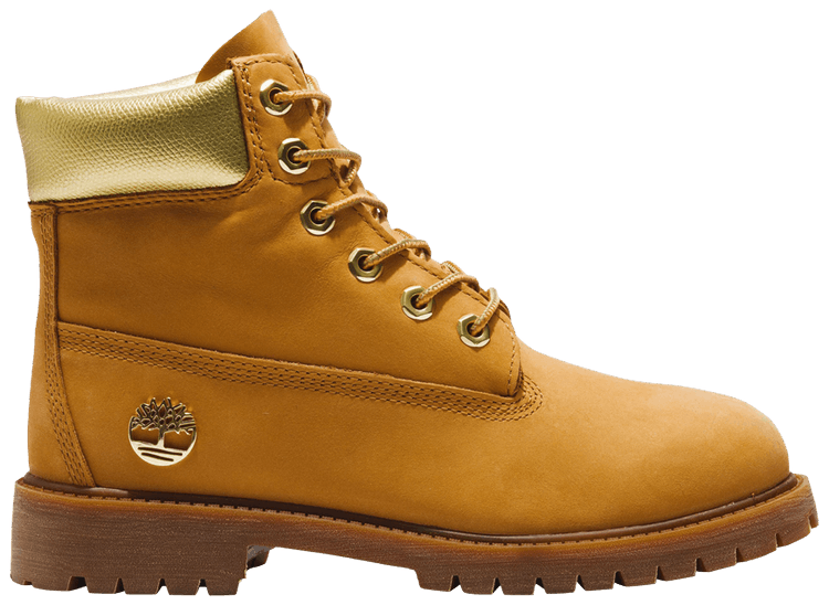 Timberland 6 Inch Premium Boot Junior Wheat Gold