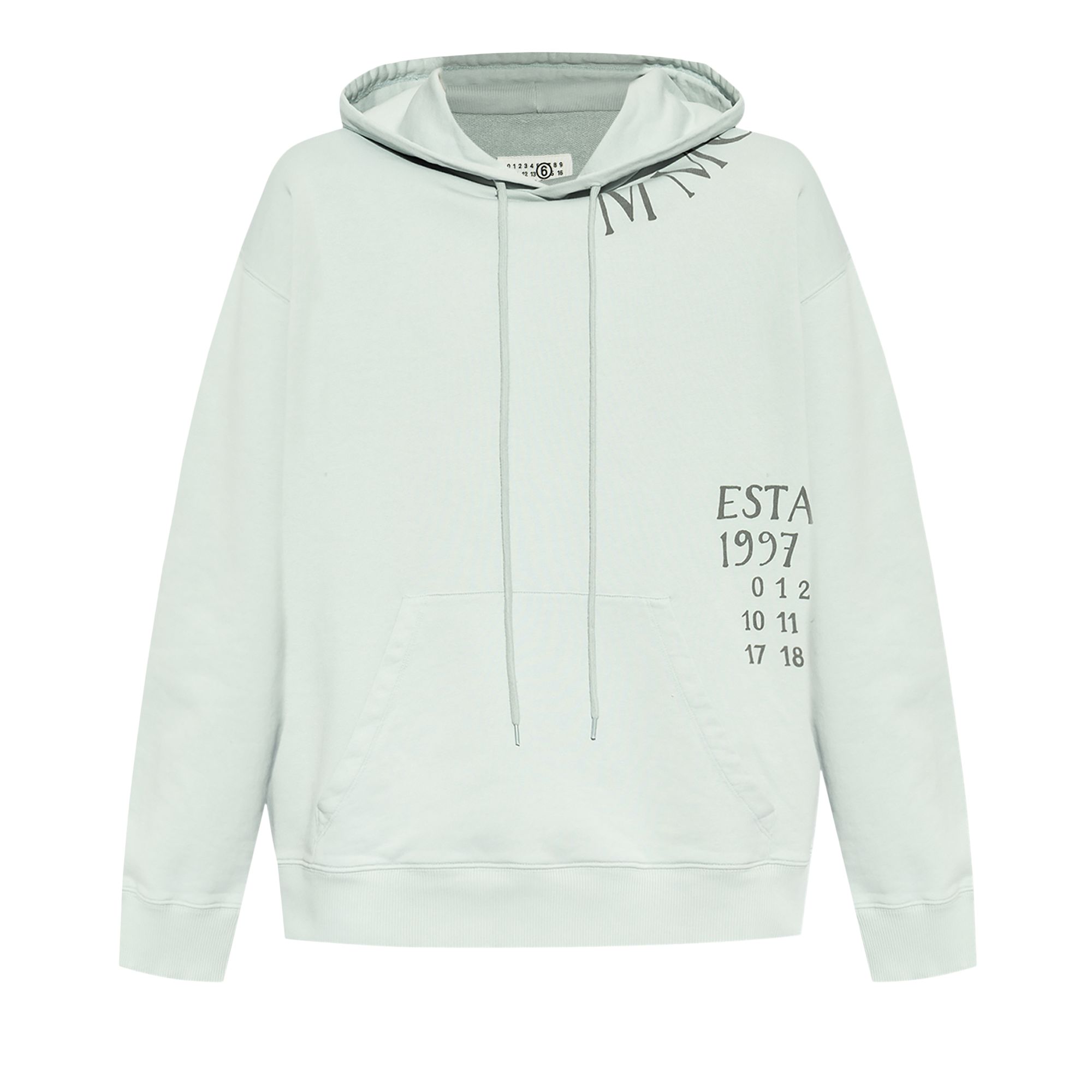 Pre-owned Mm6 Maison Margiela Unbrushed Jersey Sweatshirt 'ice' | Blue | Men's Size M