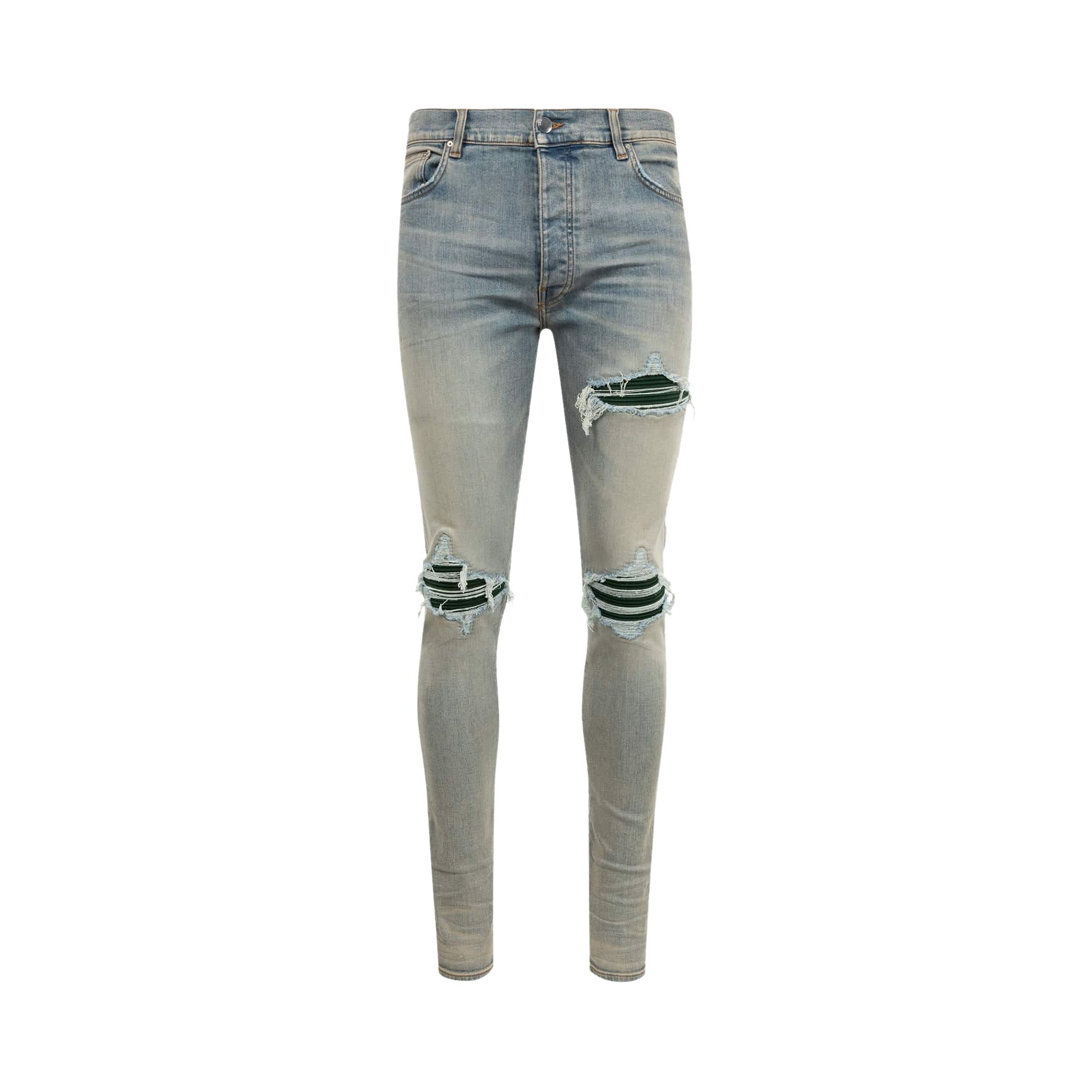 Pre-owned Amiri Suede Mx1 Jean 'antique Indigo' | Blue | Men's Size 34