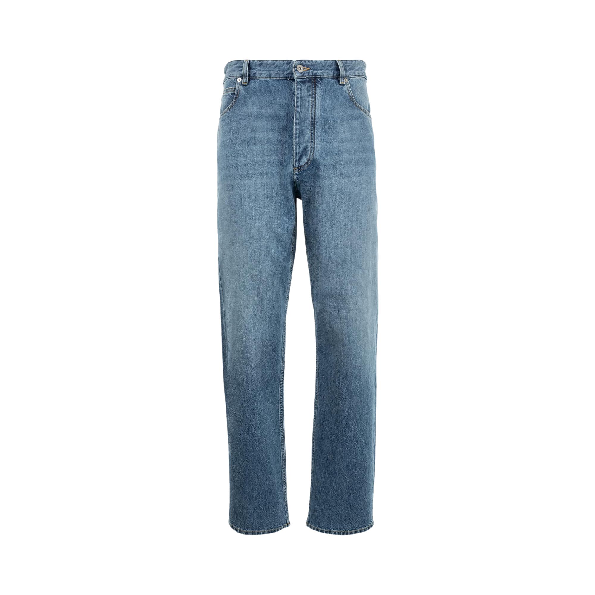 Pre-owned Bottega Veneta Denim Trousers 'mid Blue' | Men's Size 52