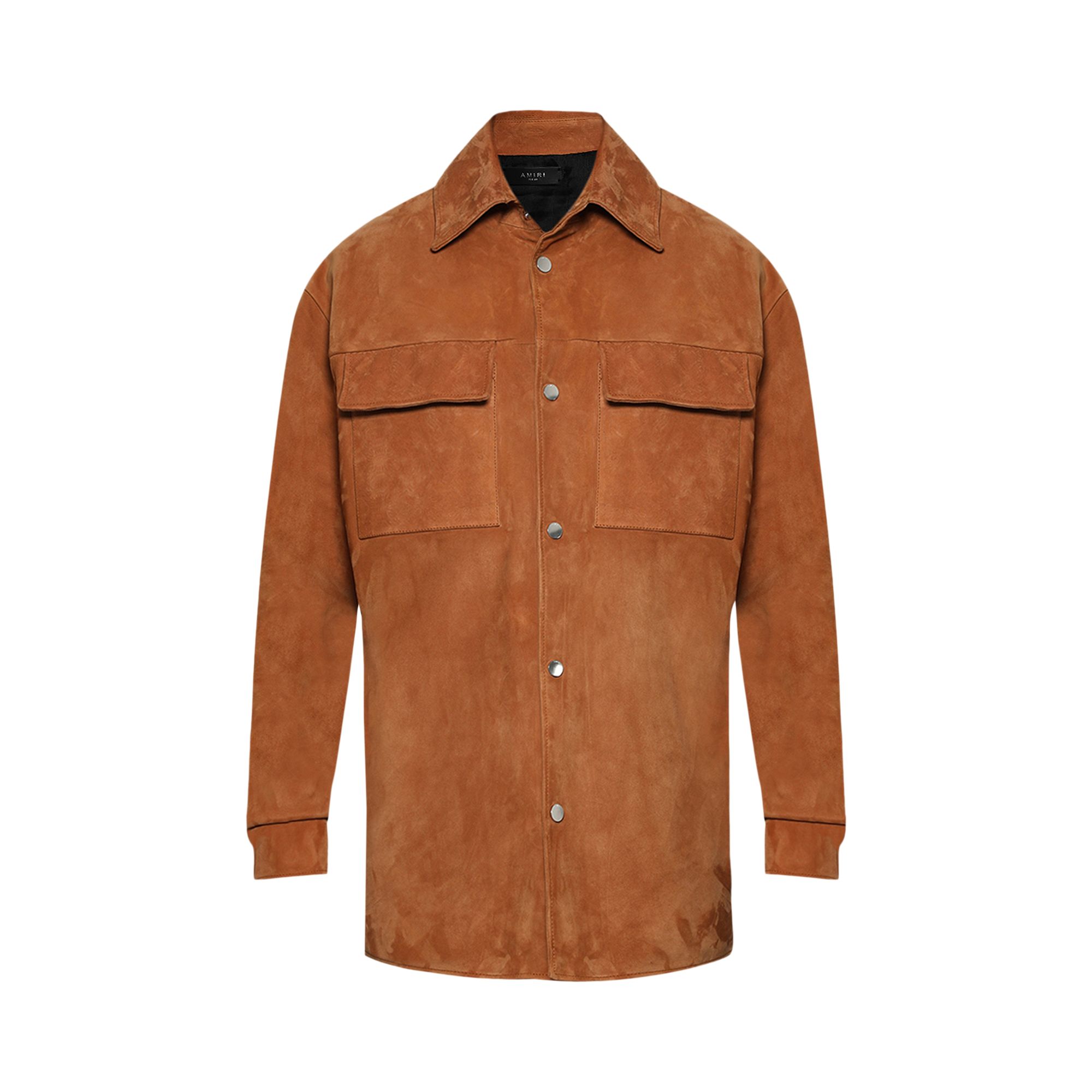 Pre-owned Amiri Ma Quad Suede Overshirt 'golden Coast' | Brown | Men's Size 52