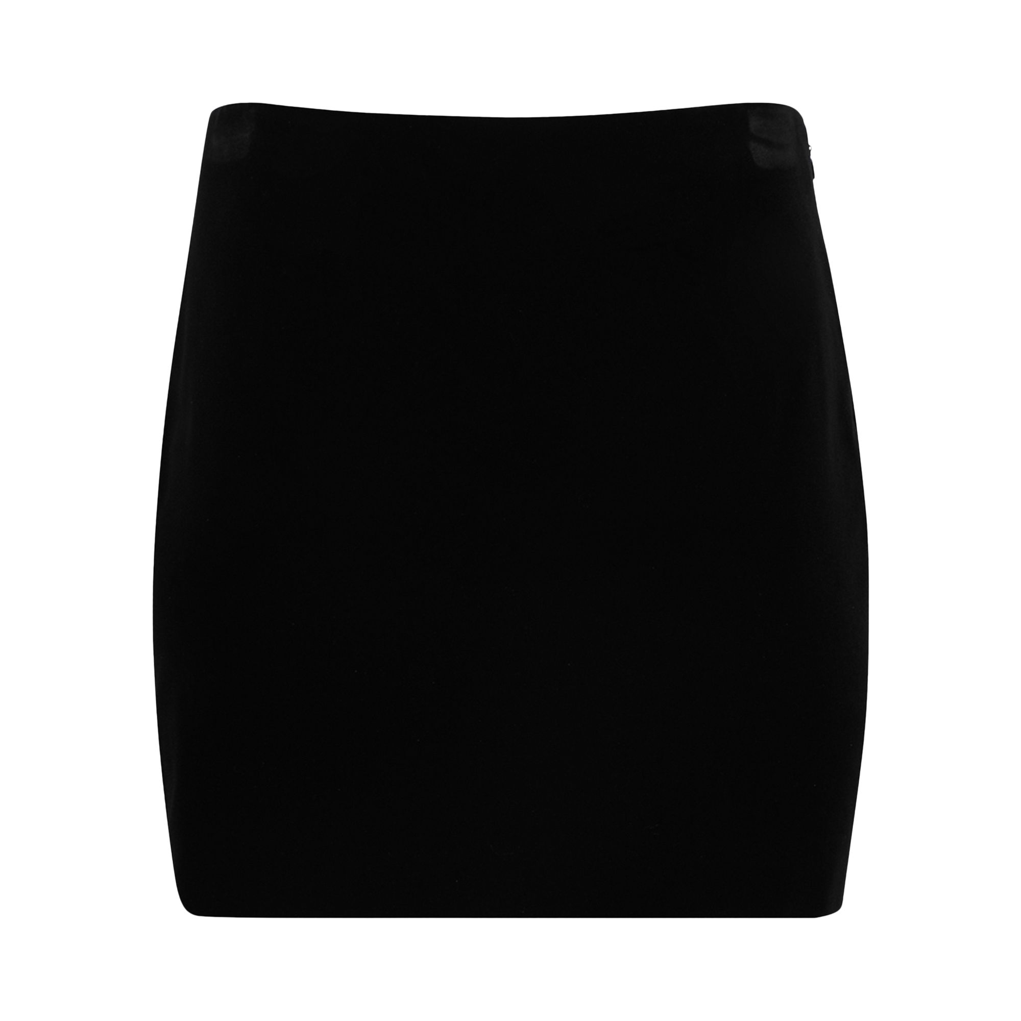 Pre-owned Miu Miu Stretch Velvet Mini Skirt 'black' | Women's Size 44