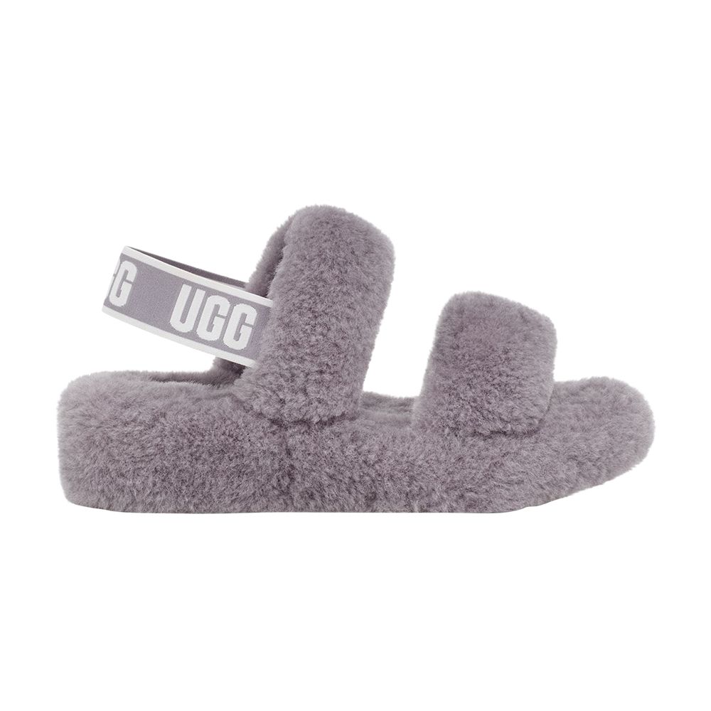 Pre-owned Ugg Wmns Oh Yeah Slide 'soft Amethyst' | Grey | Women's Size 6
