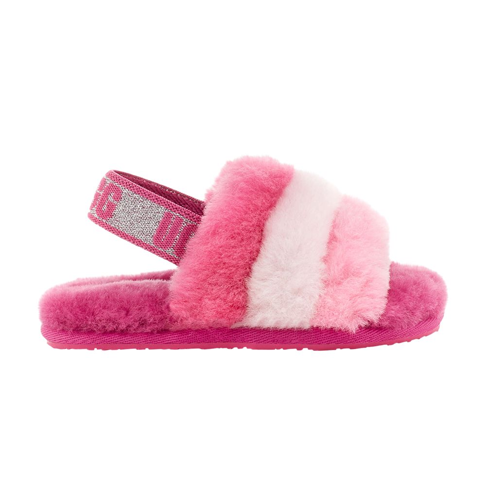Pre-owned Ugg Fluff Yeah Slide Toddler 'pink Multi' | Infant Size 8