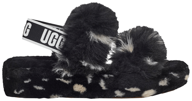 Wmns Oh Yeah Slide Black White Spots