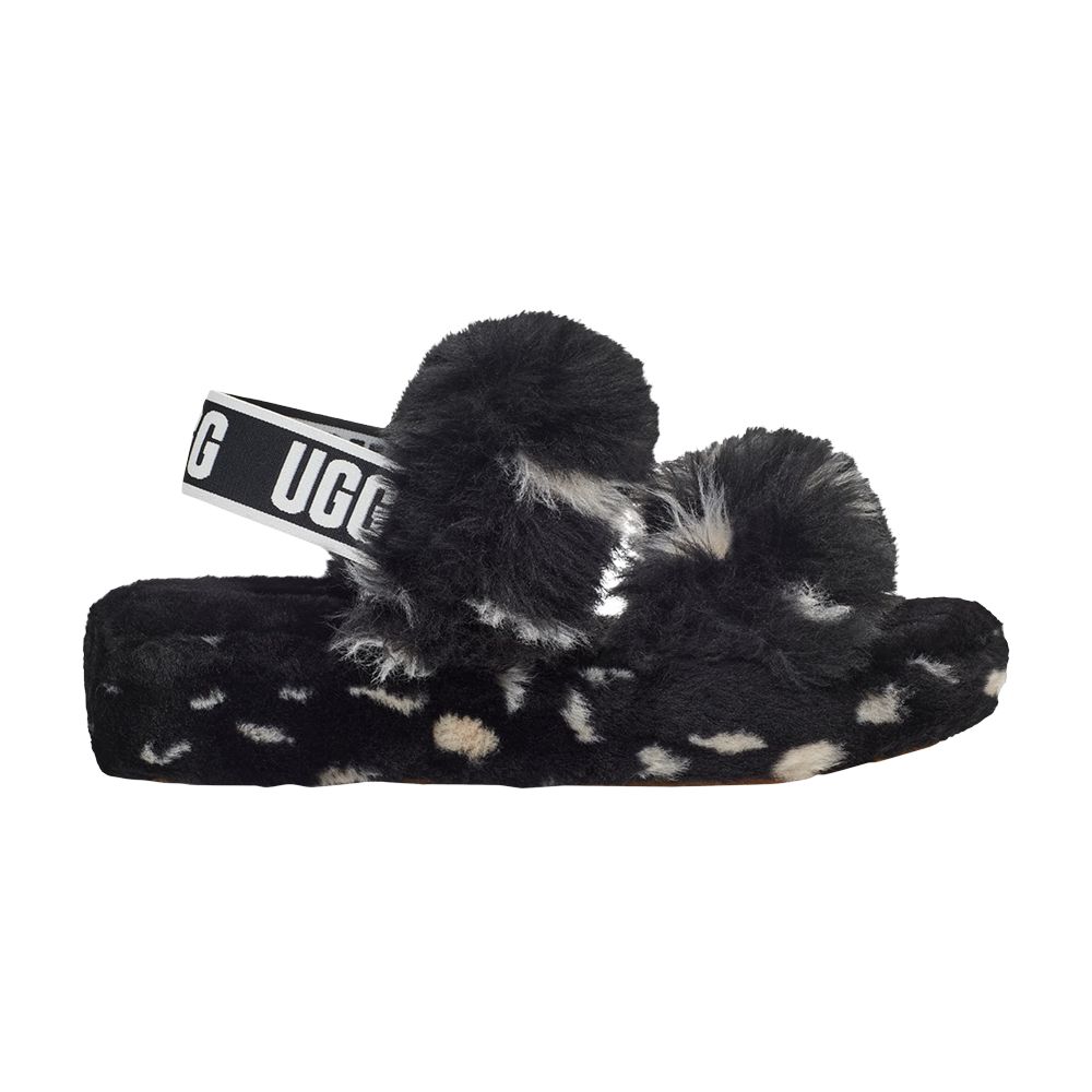 Pre-owned Ugg Wmns Oh Yeah Slide 'black White Spots' | Women's Size 6