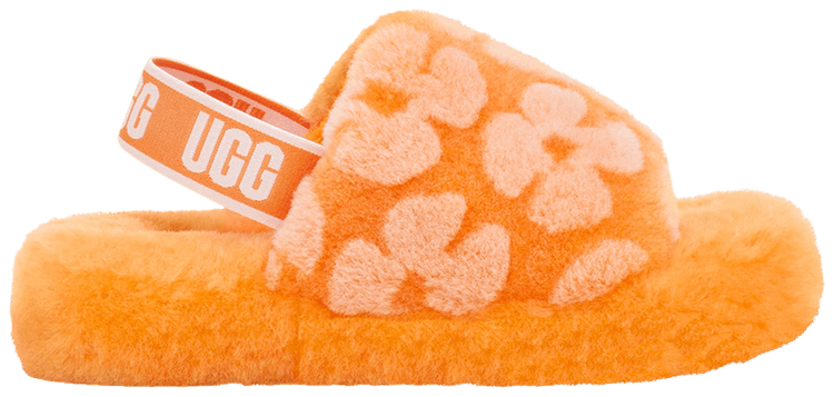 UGG Fluff Yeah Slide Kids California Poppy