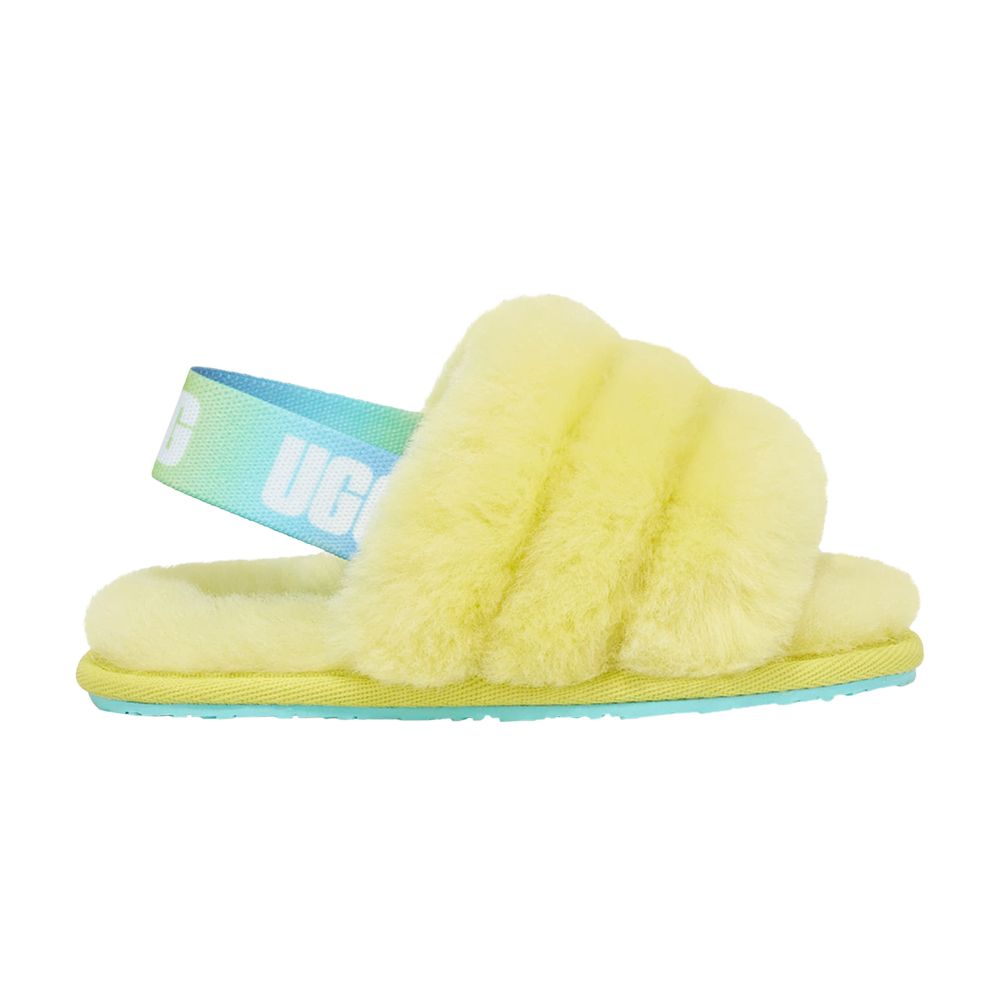 Pre-owned Ugg Fluff Yeah Slide Toddler 'pollen Gradient' | Yellow | Infant Size 8