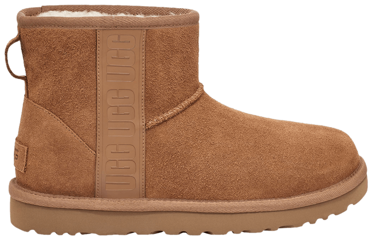 UGG Wmns Classic Mini Side Logo   Chestnut