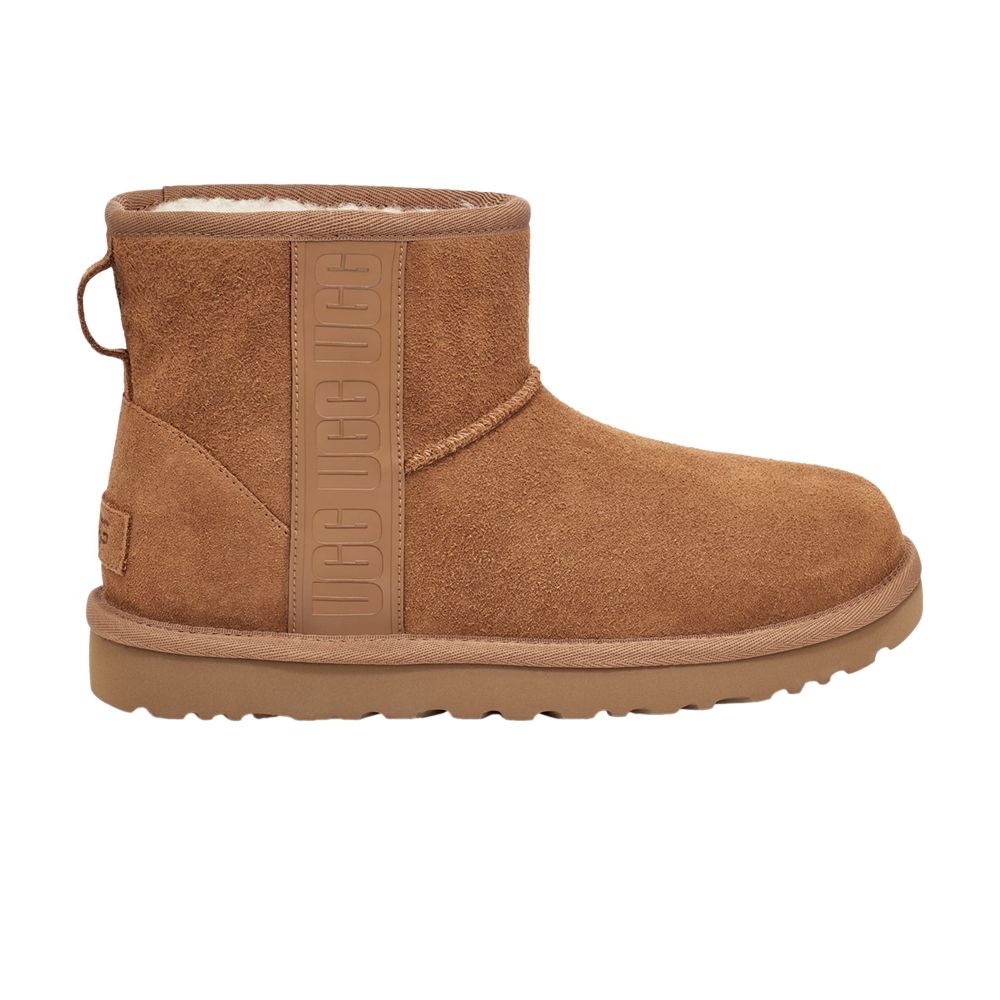 Pre-owned Ugg Wmns Classic Mini 'side Logo - Chestnut' | Brown | Women's Size 8