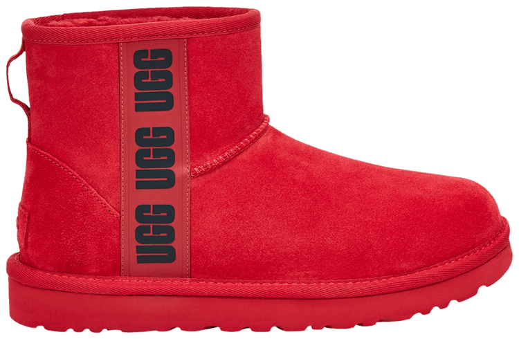UGG Wmns Classic Mini Side Logo   Samba Red