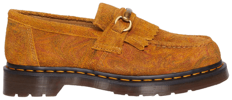 Adrian Snaffle Marbled Suede Loafer Brown Mustard
