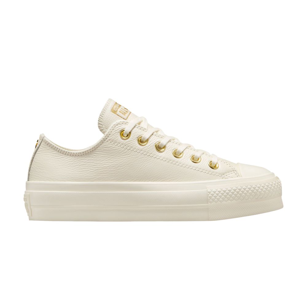 Pre-owned Converse Wmns Chuck Taylor All Star Lift Platform Low 'gold' | Cream | Women's Size 6