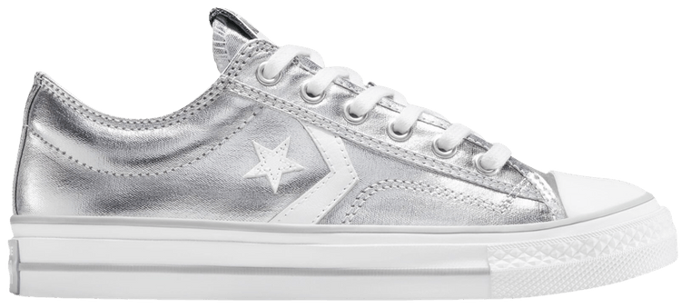 Converse Wmns Star Player 76 Low Silver Metallic