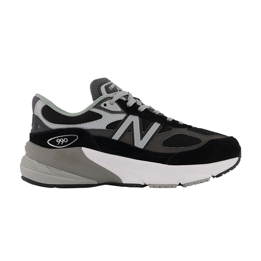 Pre-owned New Balance 990v6 Big Kid Wide 'black Silver' | Kid's Size 7