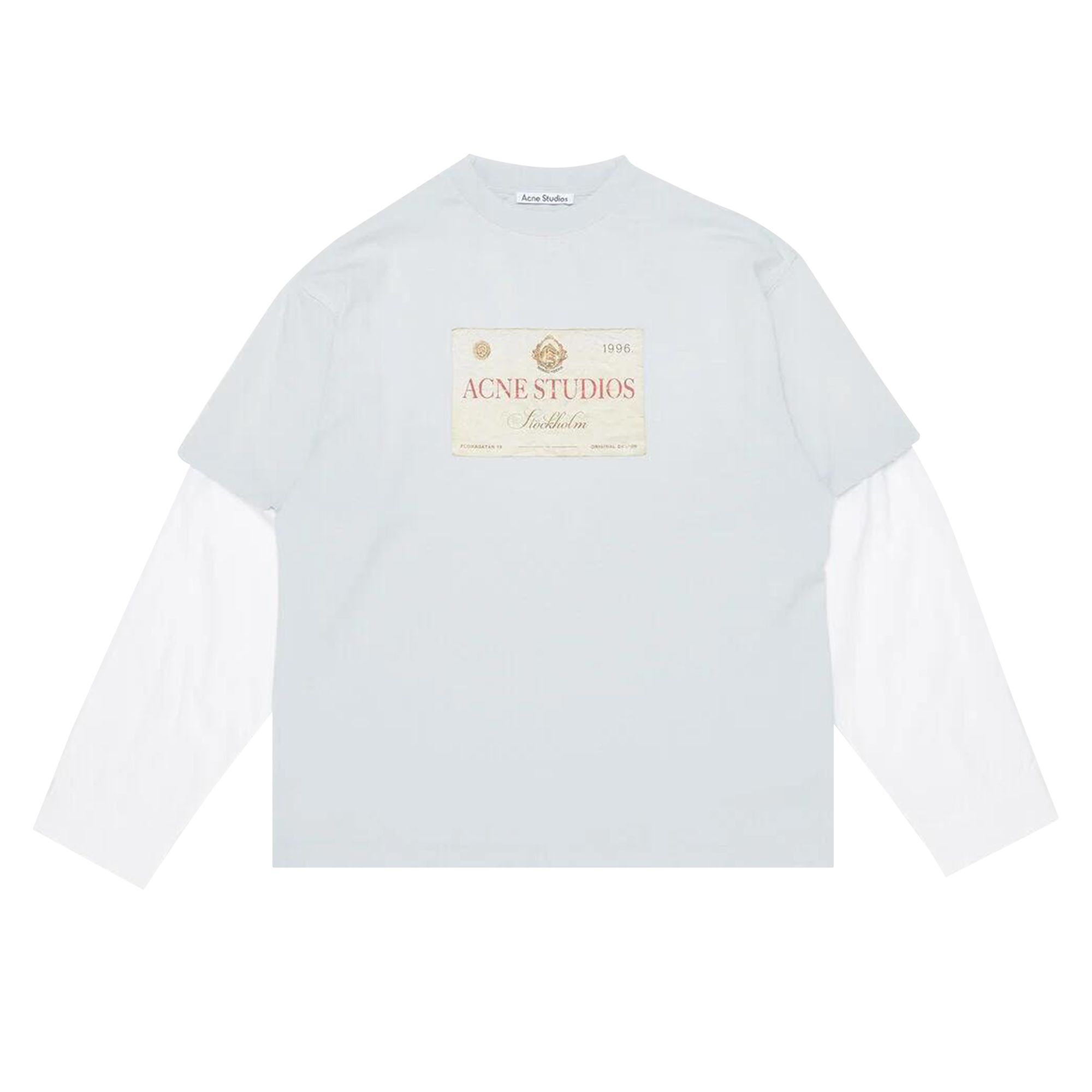 Pre-owned Acne Studios Layered Print T-shirt 'light Grey' | Men's Size Xxl