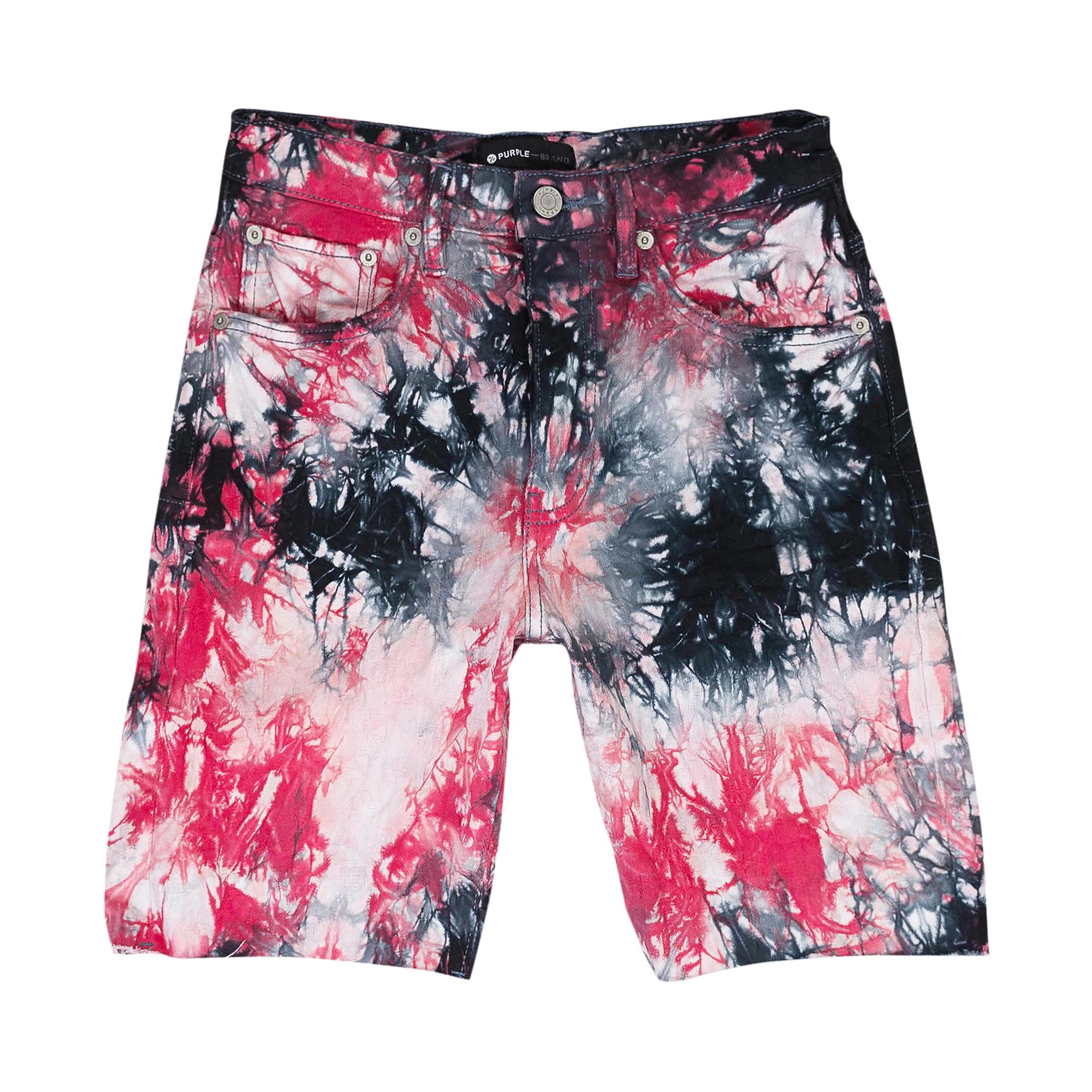 Pre-owned Purple Brand Tie Dye Jacquard Monogram Shorts 'black' | Men's Size 40
