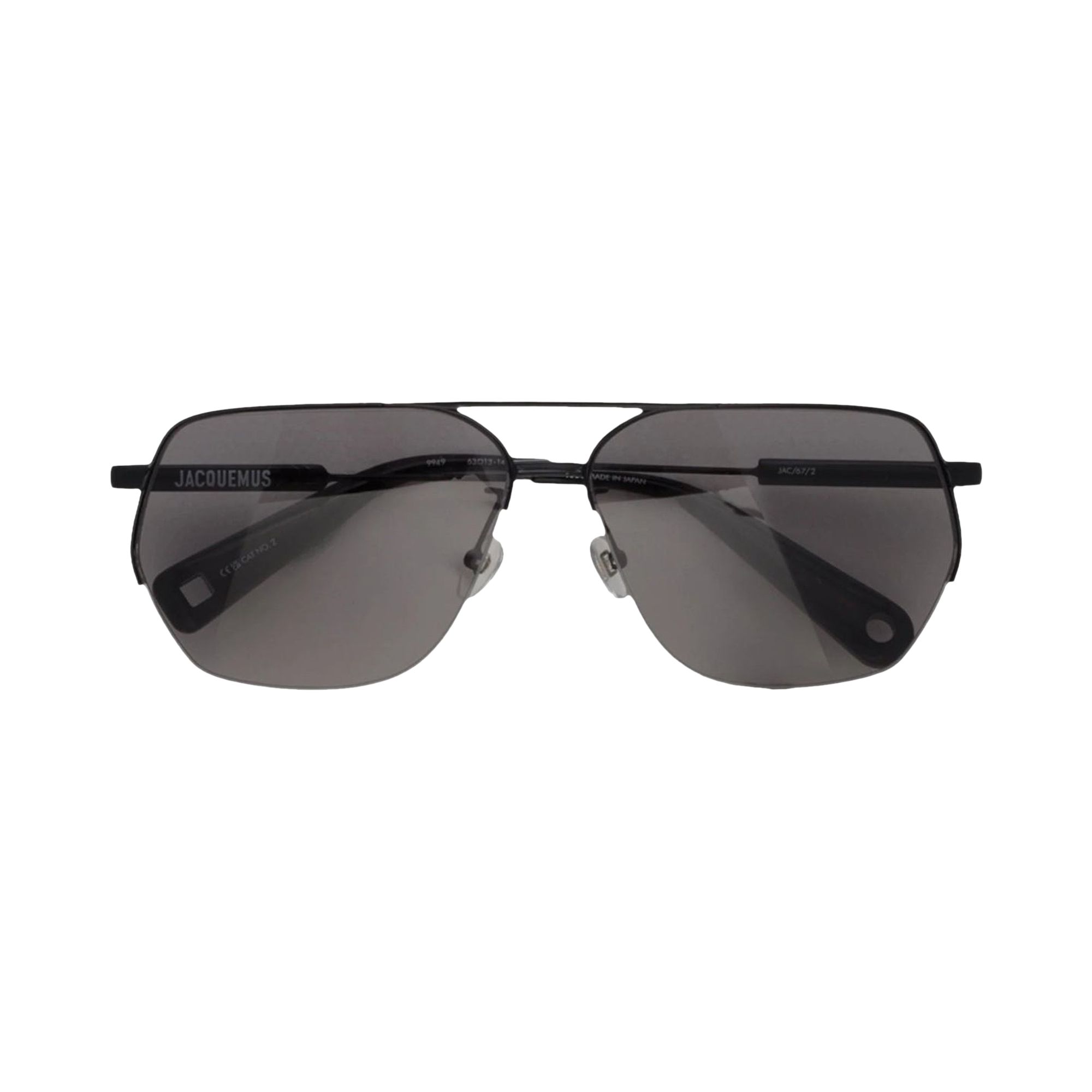 Pre-owned Jacquemus X Linda Farrow Aviator Sunglasses 'black/grey' | Men's Size Onesize
