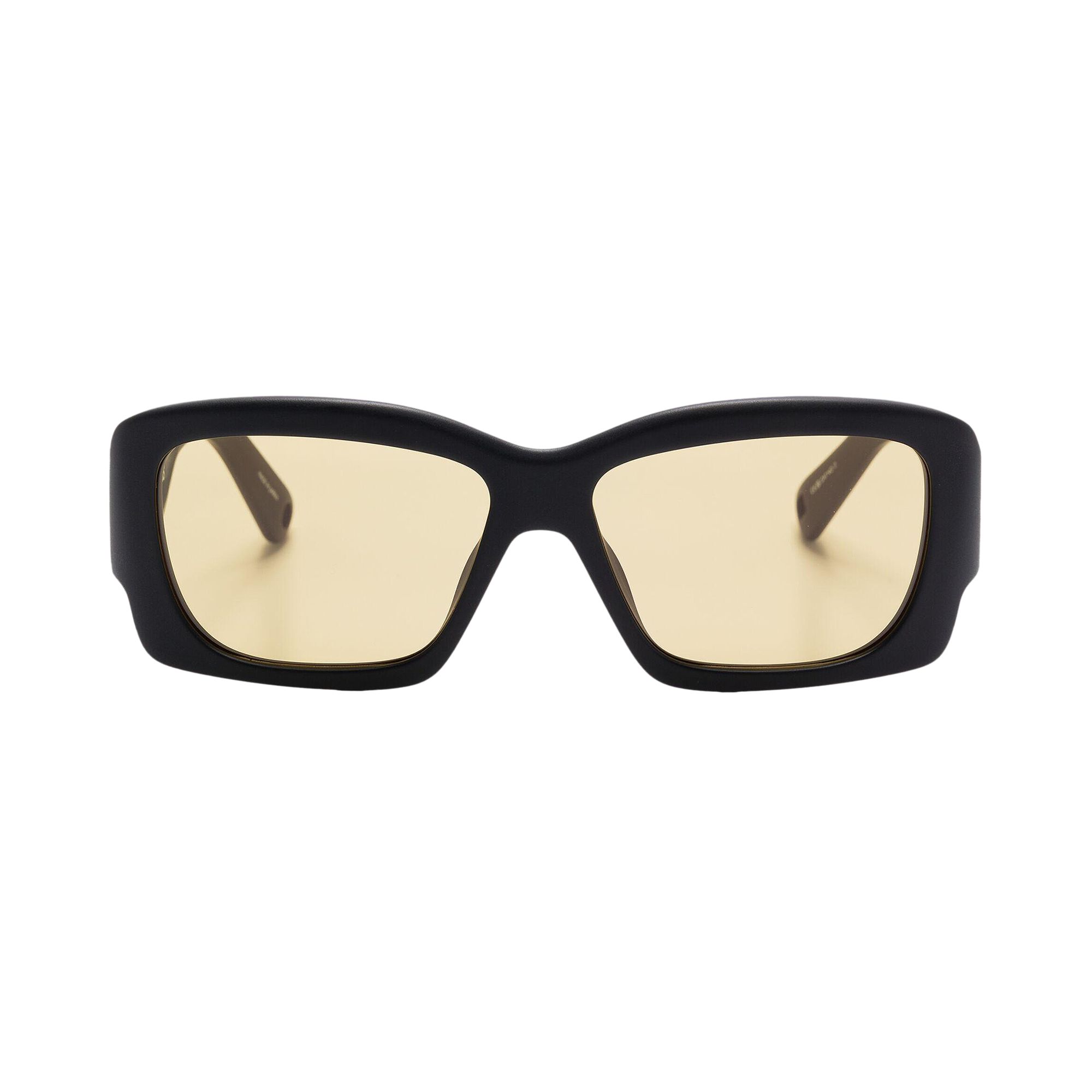 Pre-owned Jacquemus X Linda Farrow Croisiere Sunglasses 'black/silver/amber' | Men's Size Onesize