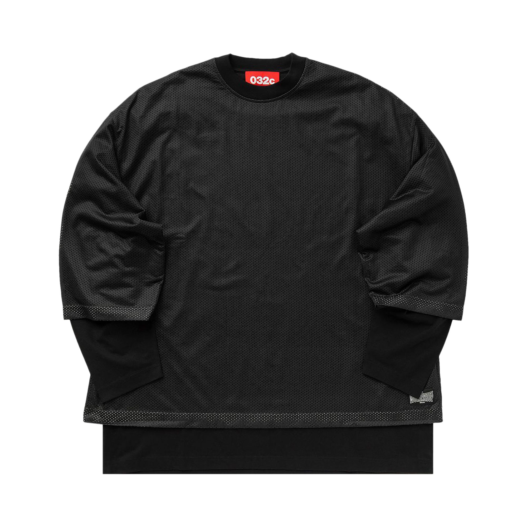 Pre-owned 032c Game Layered Mesh Long-sleeve 'washed Black' | Men's Size S