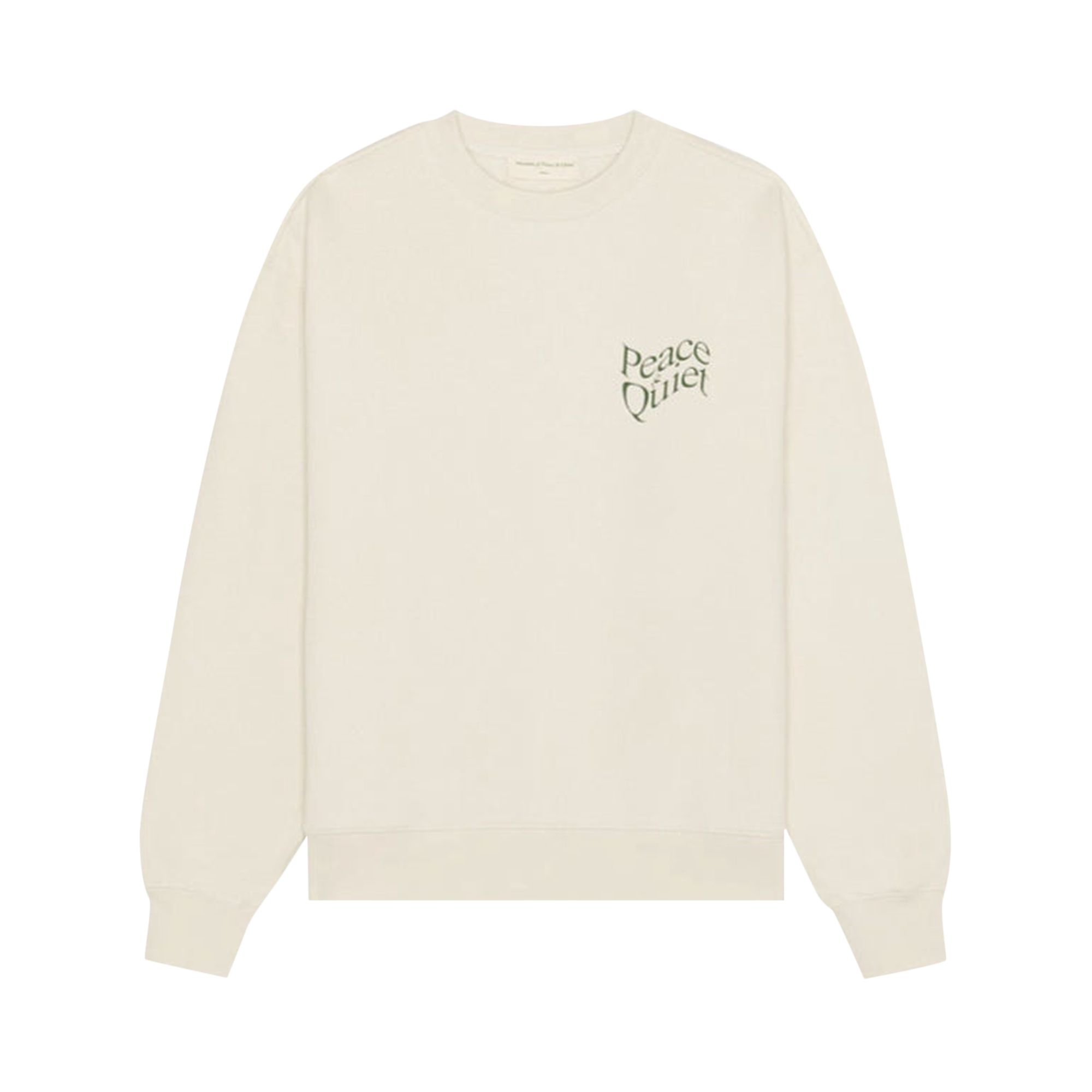 Pre-owned Museum Of Peace And Quiet Museum Of Peace & Quiet Warped Crewneck 'bone' | White | Men's Size M