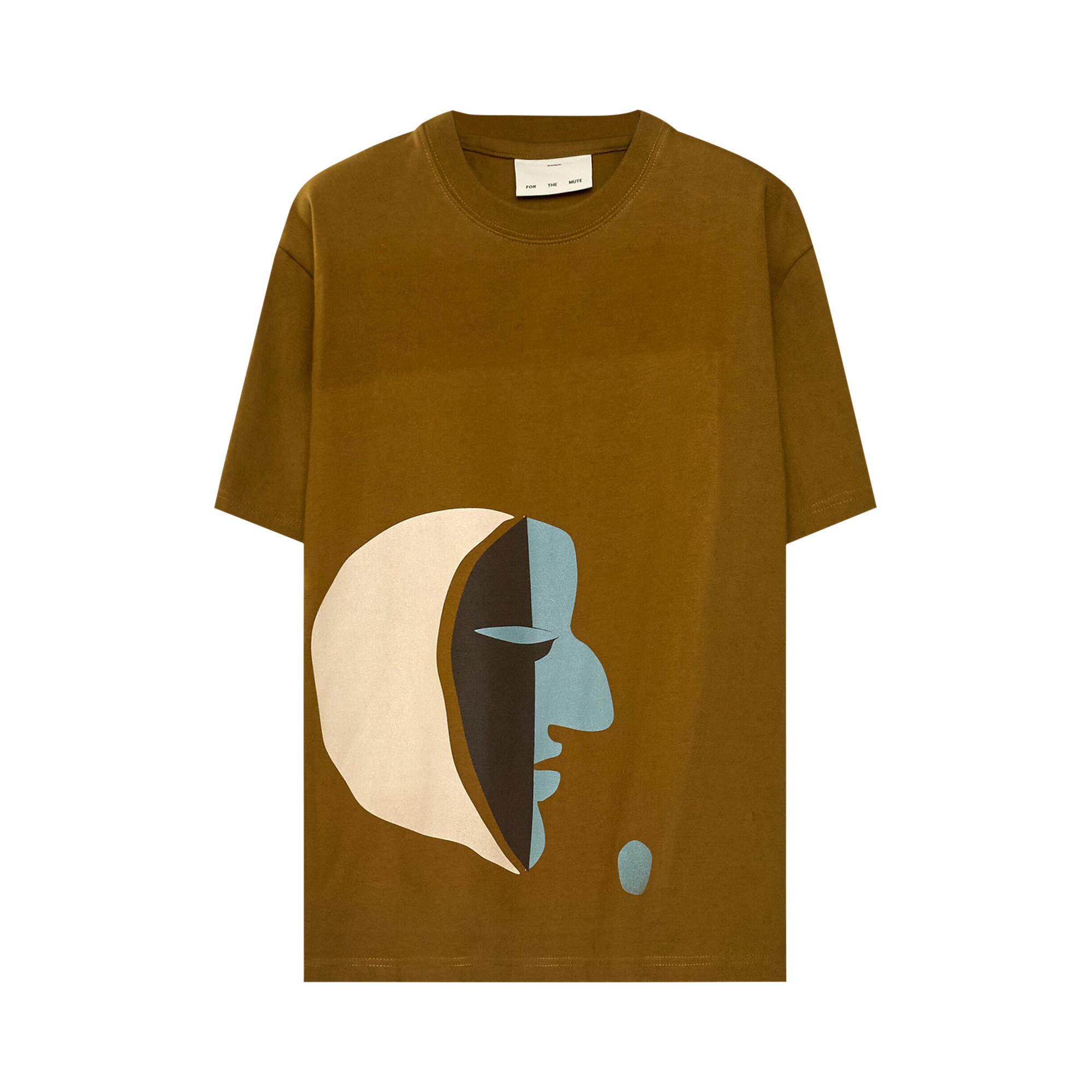 Pre-owned Song For The Mute Jester Face Standard Tee 'camel' | Brown | Men's Size 46