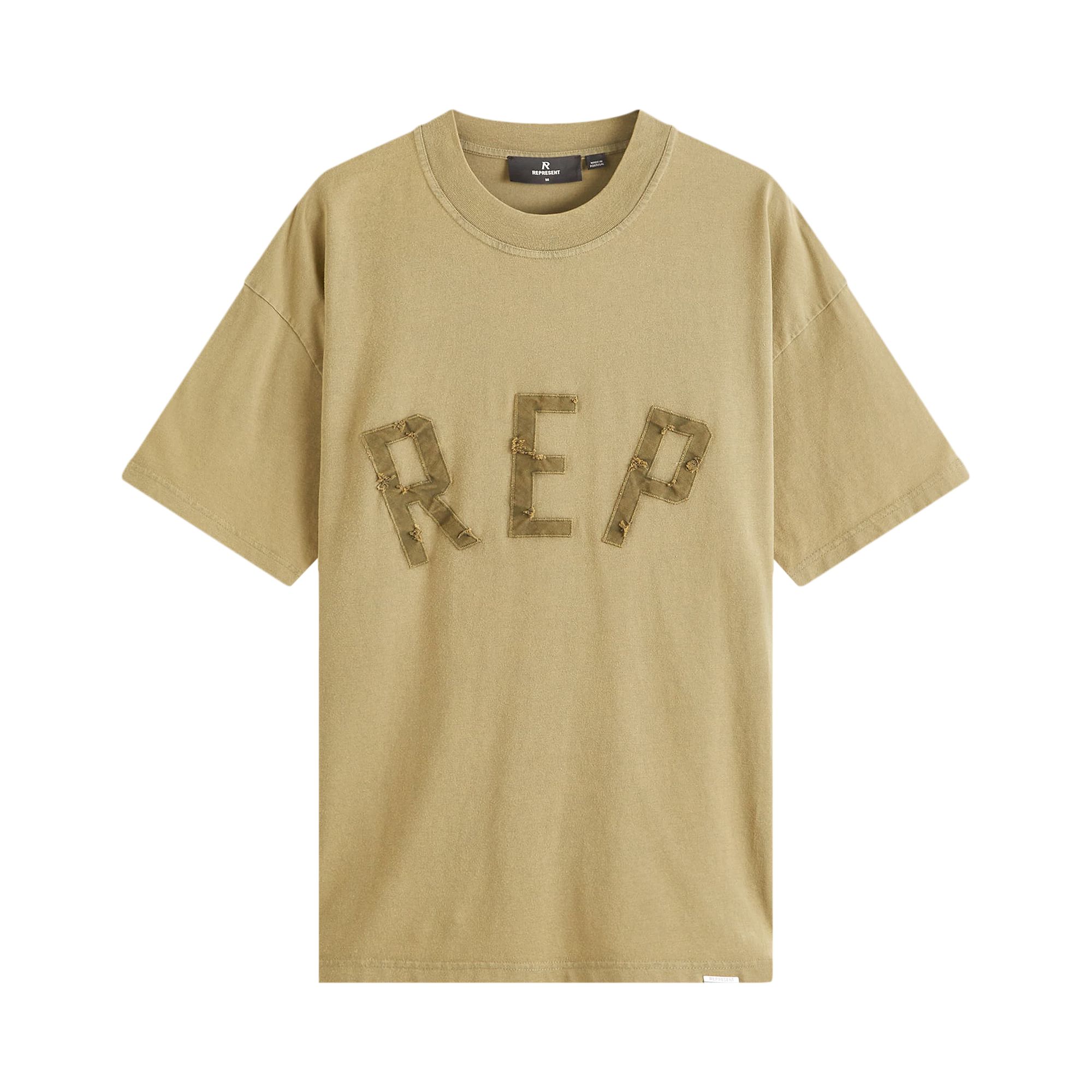 Pre-owned Represent Clo Rep Applique T-shirt 'fawn' | Tan | Men's Size L