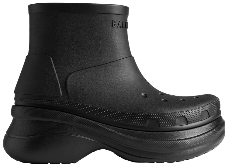 ショートブーツ・ブーティ BALENCIAGA BLACK RUBBER BALENCIAGA X CROCS ANKLE BOOTS Buy Crocs x Balenciaga Bootie 'Black' - 713679 W1S8E 1000 | GOAT