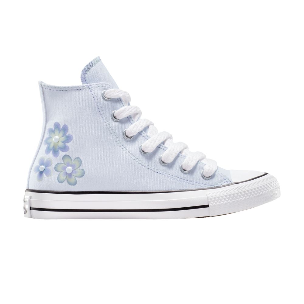 Pre-owned Converse Wmns Chuck Taylor All Star High 'gradient Flowers' | Blue | Women's Size 8.5