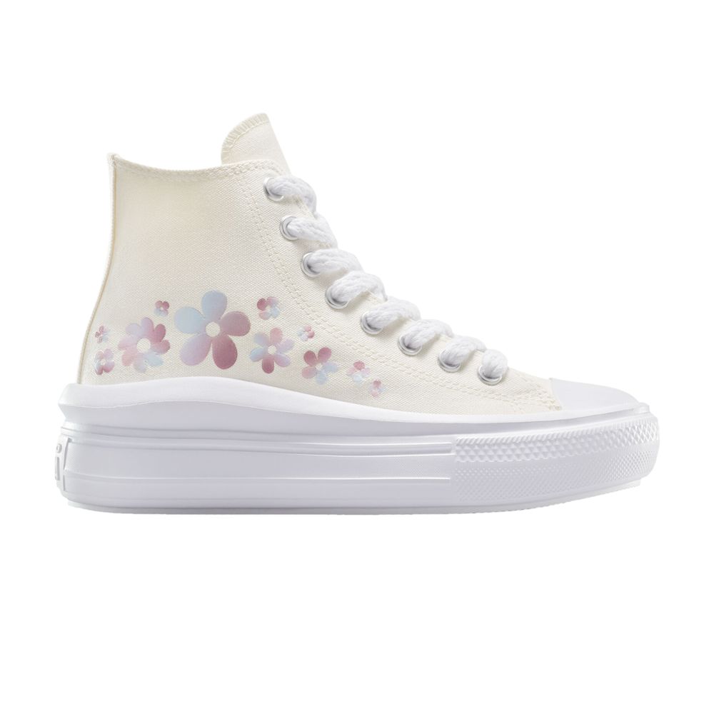 Pre-owned Converse Wmns Chuck Taylor All Star Move Platform High 'petals & Pearls' | Cream | Women's Size 8.5 In White